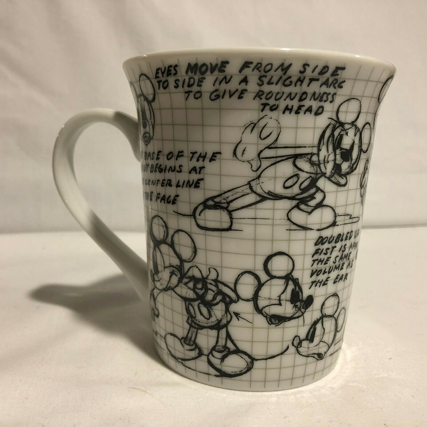 Disney Mickey Mouse Sketch Book Cup Mug Collectible Black & White - Nostalgia 2 Now