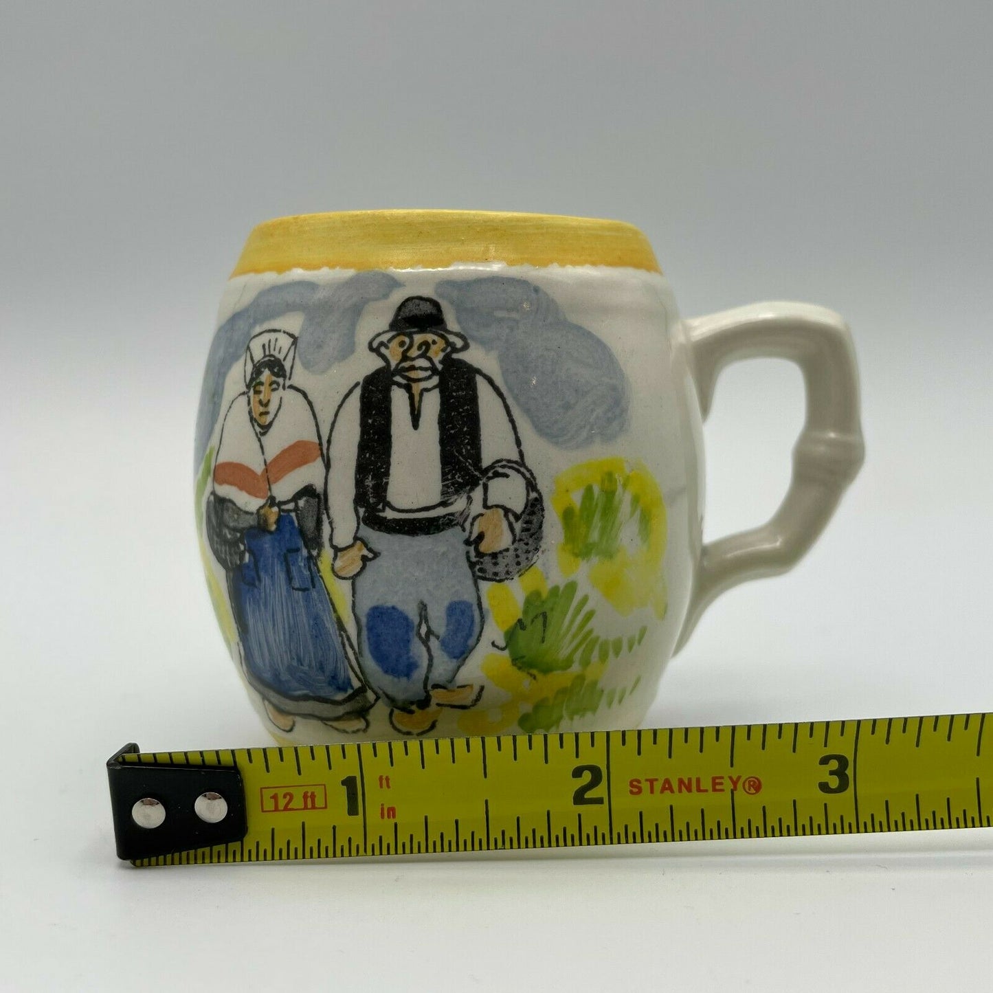 Hand Painted Small Mug Farmer and Wife - Nostalgia 2 Now