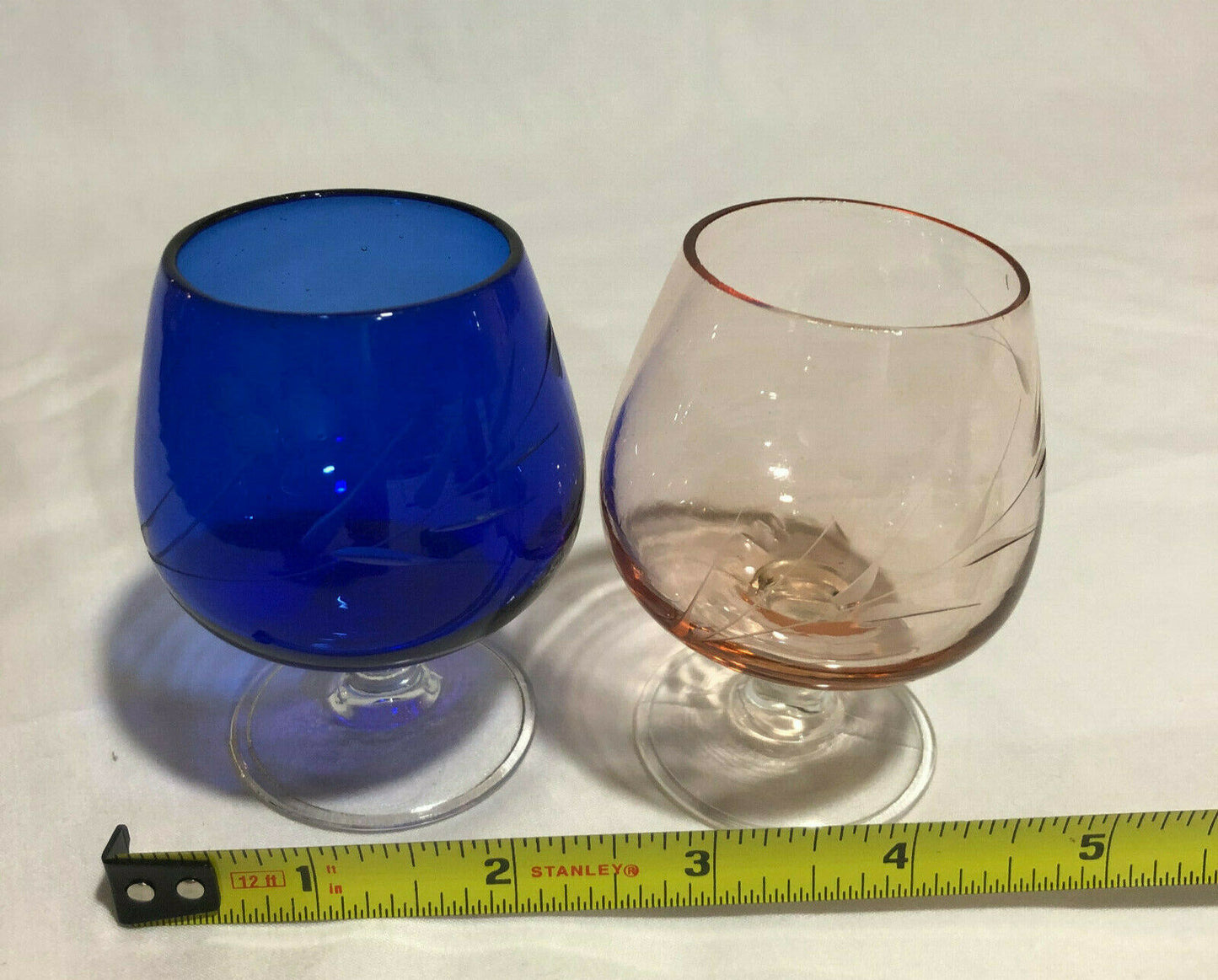 Vintage Etched Brandy Snifters National Potteries Made In Japan, Set of 2 - Nostalgia 2 Now