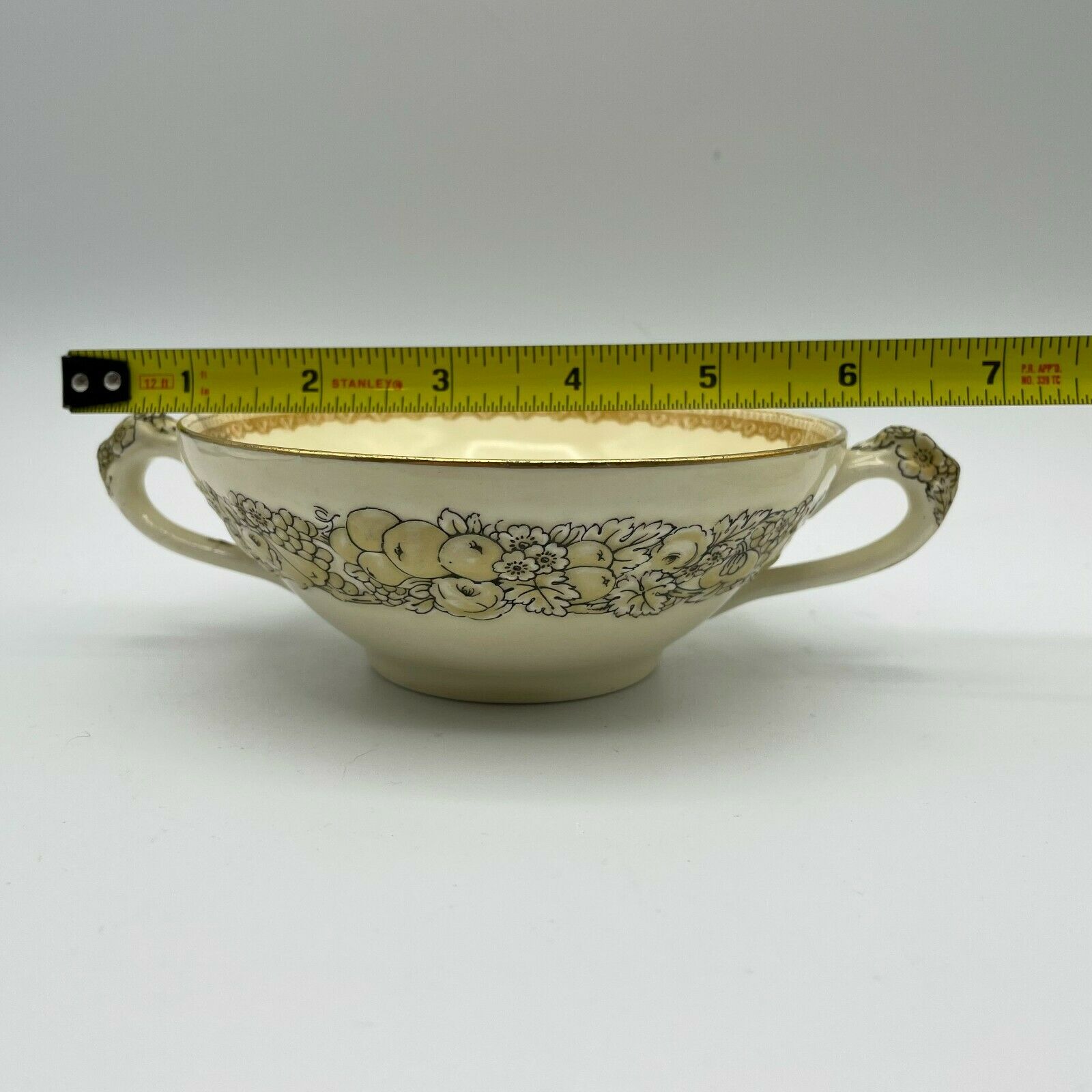 Vintage Crown Ducal Florentine Double Handled Cream/Soup Bowls, Set of 3 - Nostalgia 2 Now