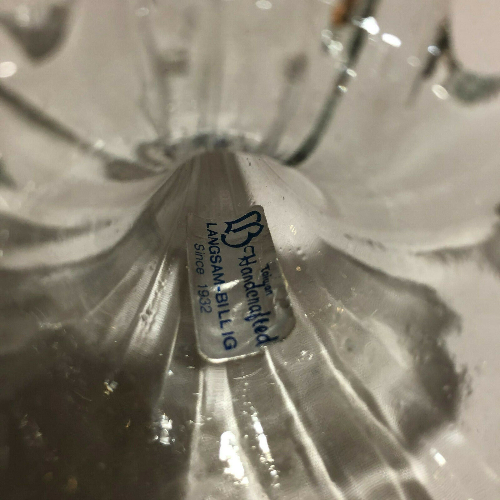 Vintage Langsam-Billig Handcrafted Blown Crystal Lily Simply Beautiful - Nostalgia 2 Now