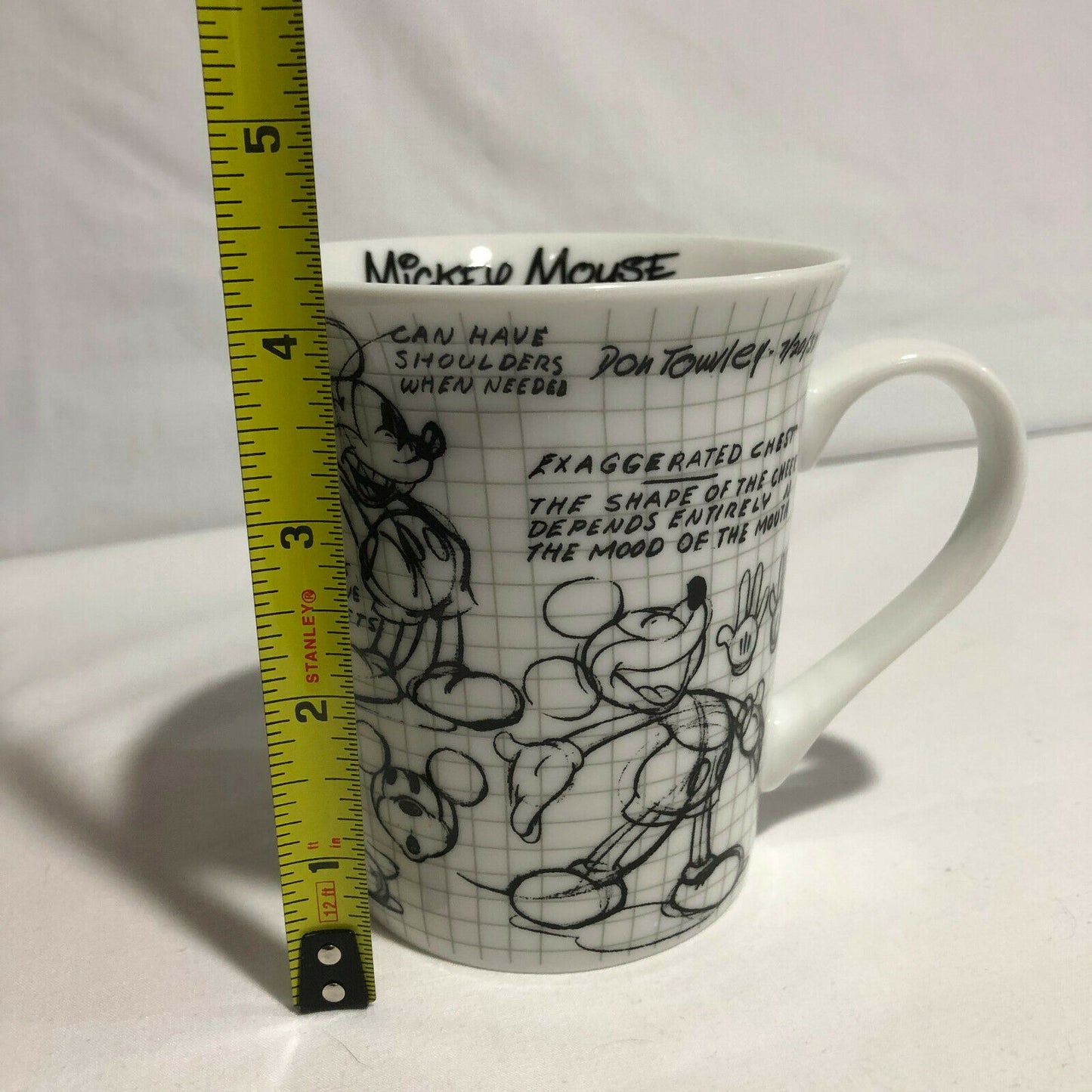 Disney Mickey Mouse Sketch Book Cup Mug Collectible Black & White - Nostalgia 2 Now