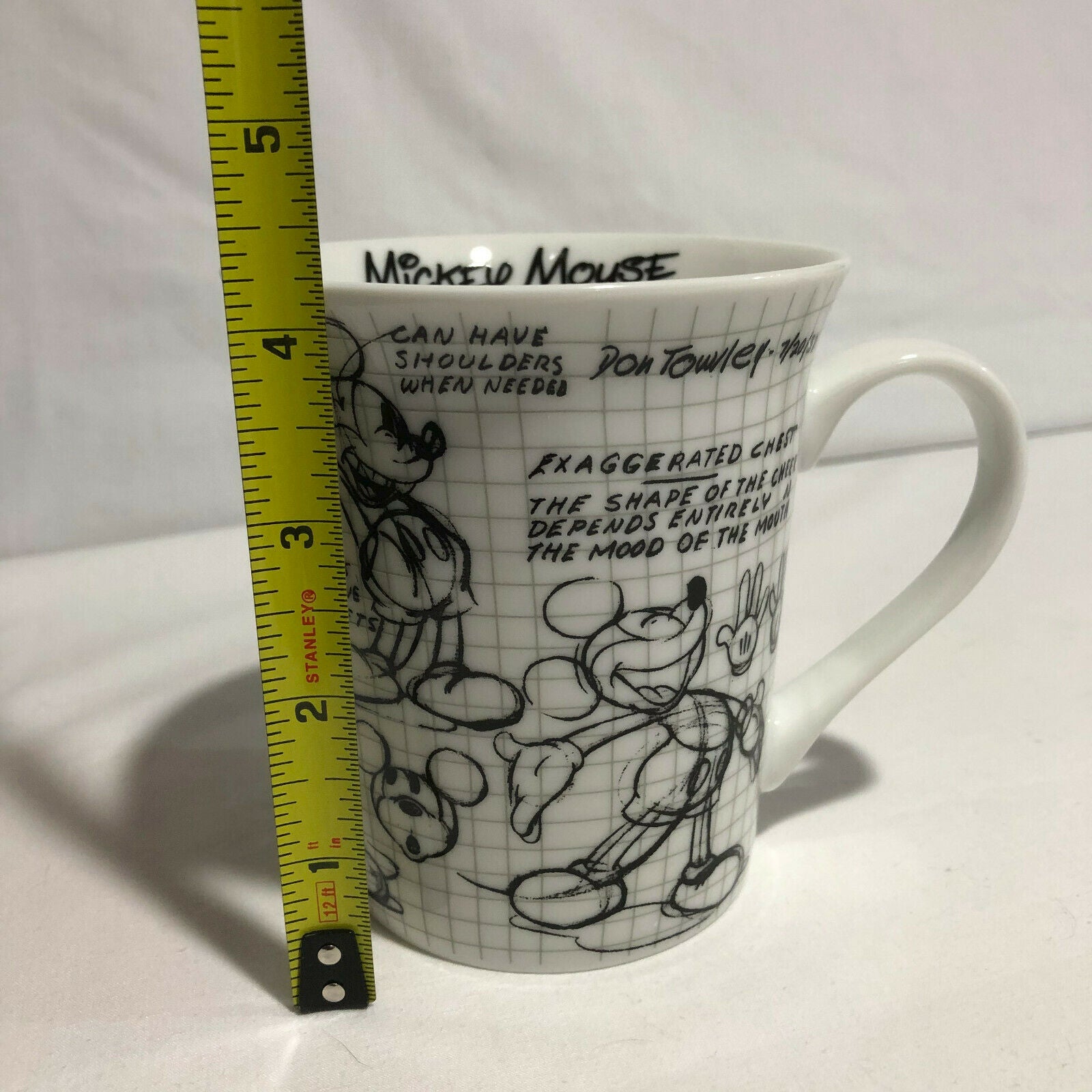 Disney Mickey Mouse Sketch Book Cup Mug Collectible Black & White - Nostalgia 2 Now