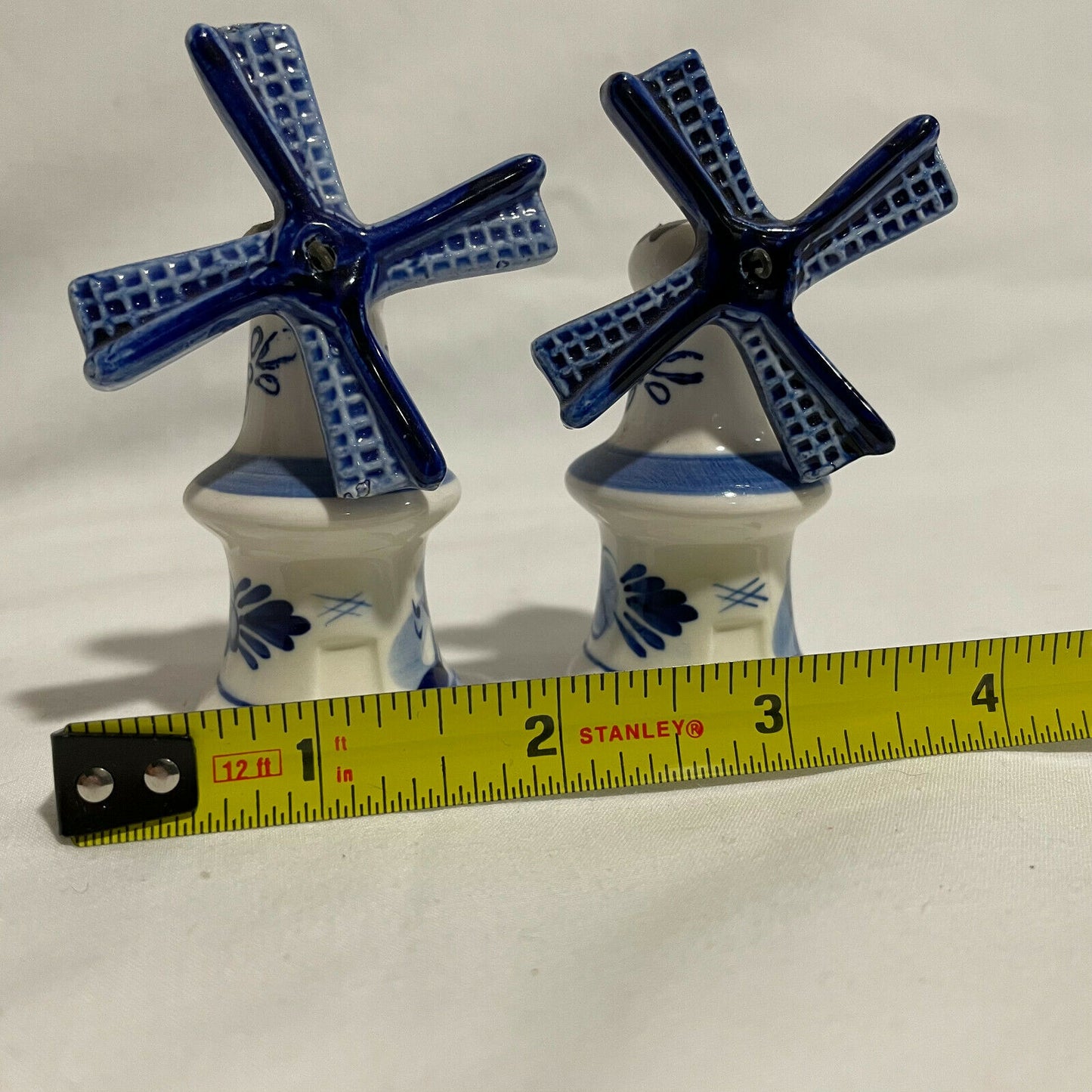 Vintage Blue & White Windmill Salt Pepper Shakers - Nostalgia 2 Now