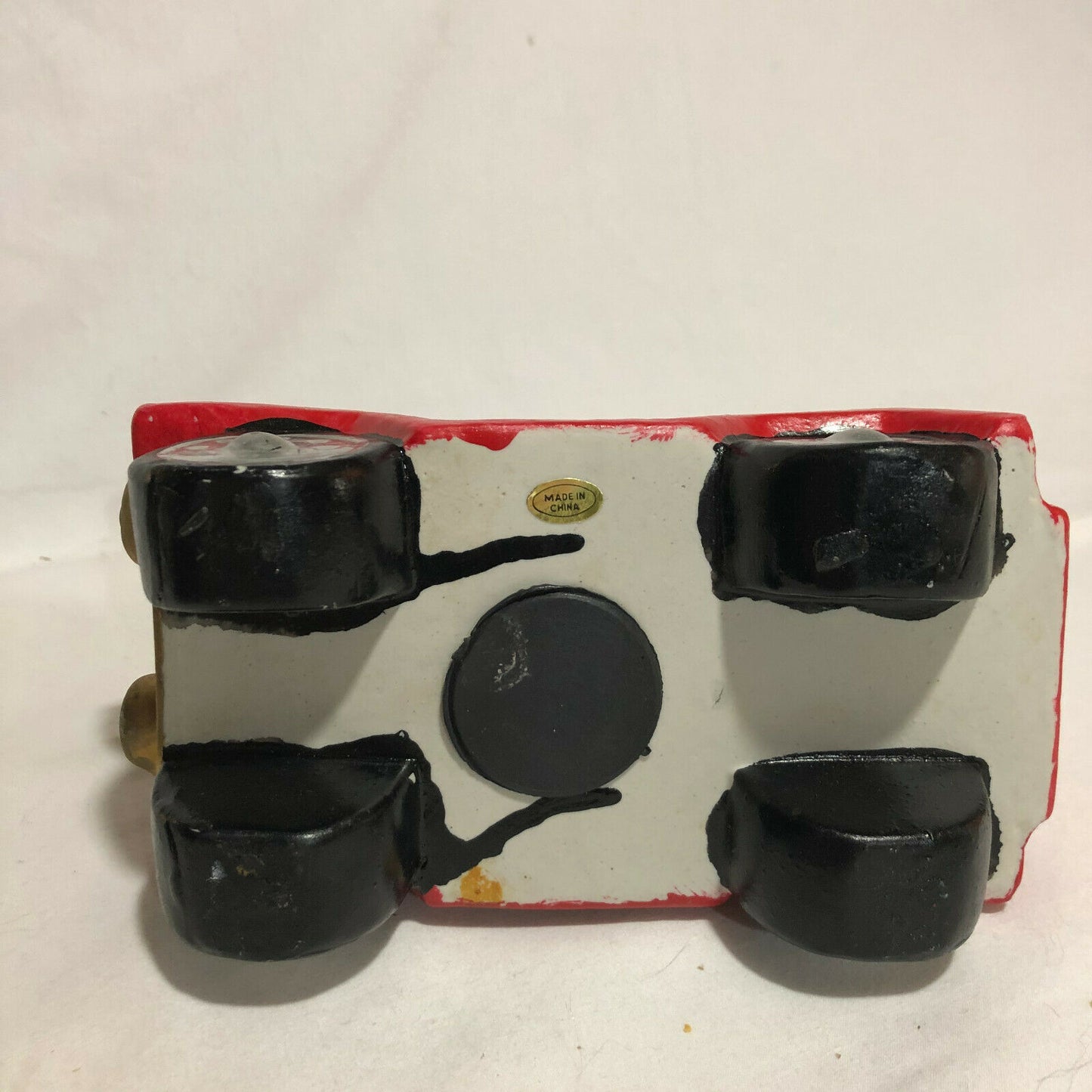 Ceramic Santa on Fire Truck Bank - Very Unique - Nostalgia 2 Now