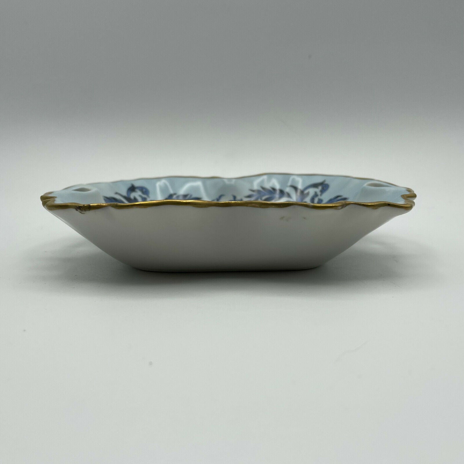 Vintage Limoges Small Trinket Dish With Gold Rim and Floral Design - Nostalgia 2 Now