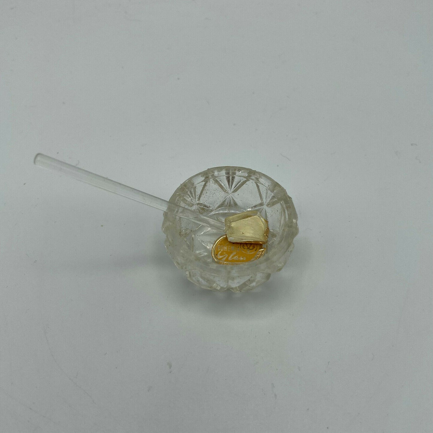 Vintage Bohemian Glass Salt Cellars & Spoons, Set of 6 Original Box - Nostalgia 2 Now