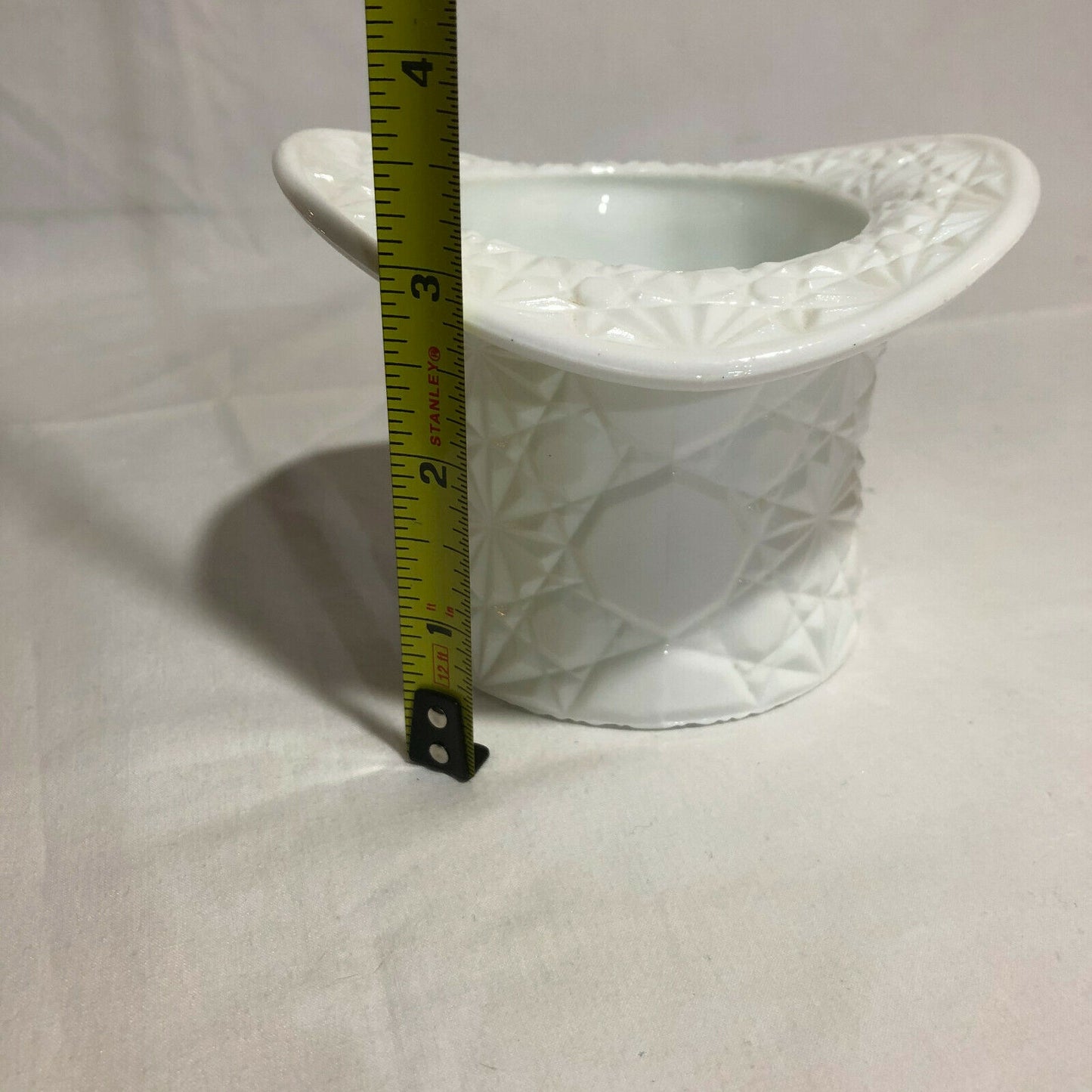 Vintage EMPIRE TOP HAT White Milk Glass - Hat of all Trades - Nostalgia 2 Now