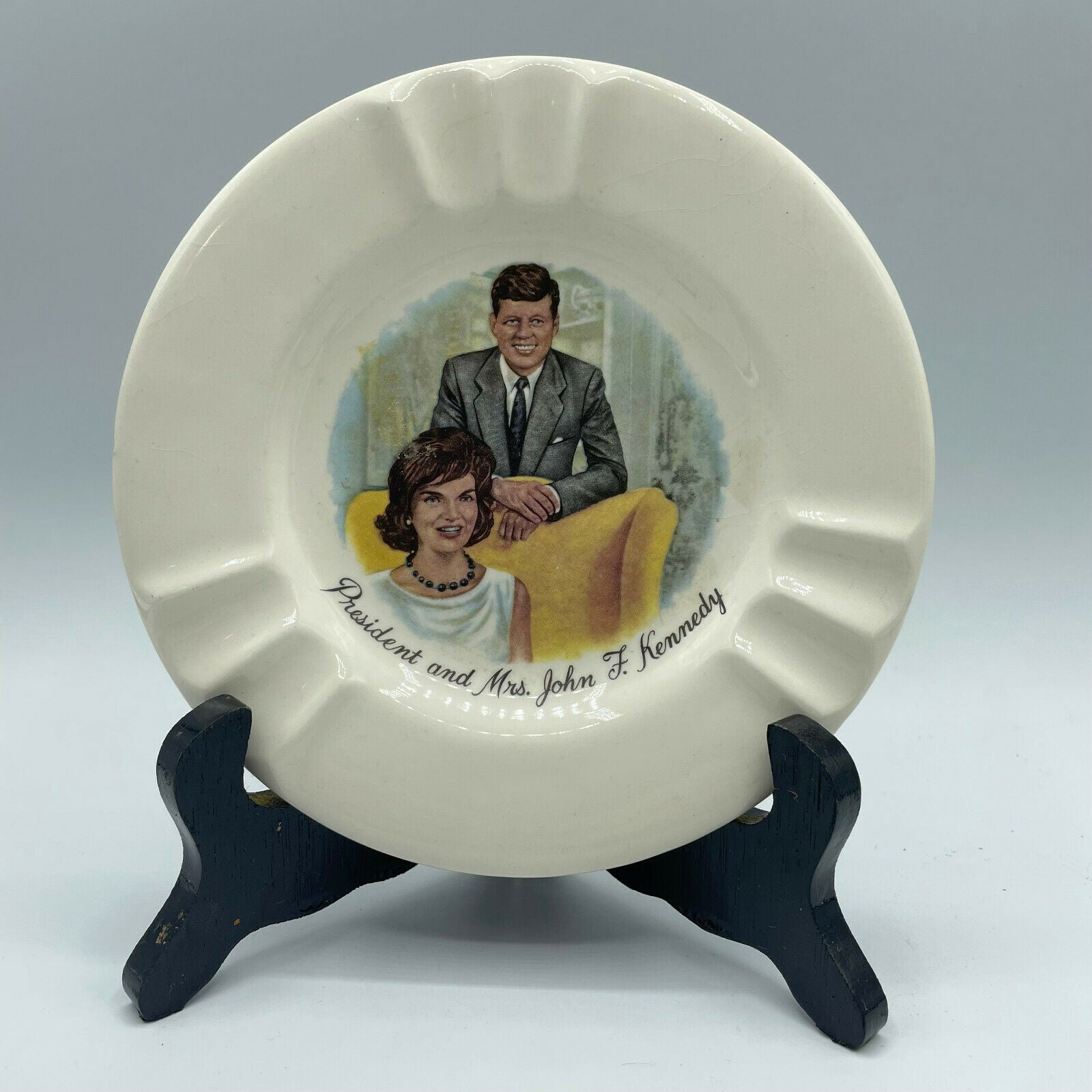 Vintage President and Mrs. John F. Kennedy Ashtray and Plate - Nostalgia 2 Now