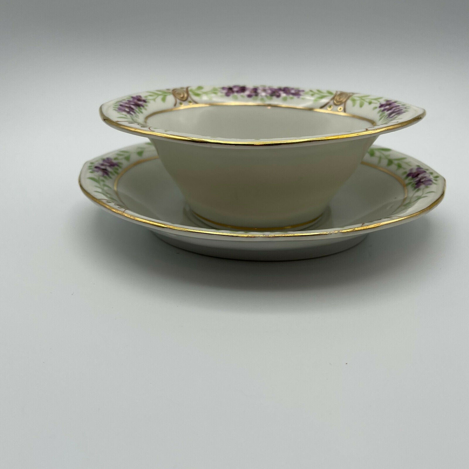 Vintage Hand Painted Nippon Bowl with Matching Plate - Nostalgia 2 Now