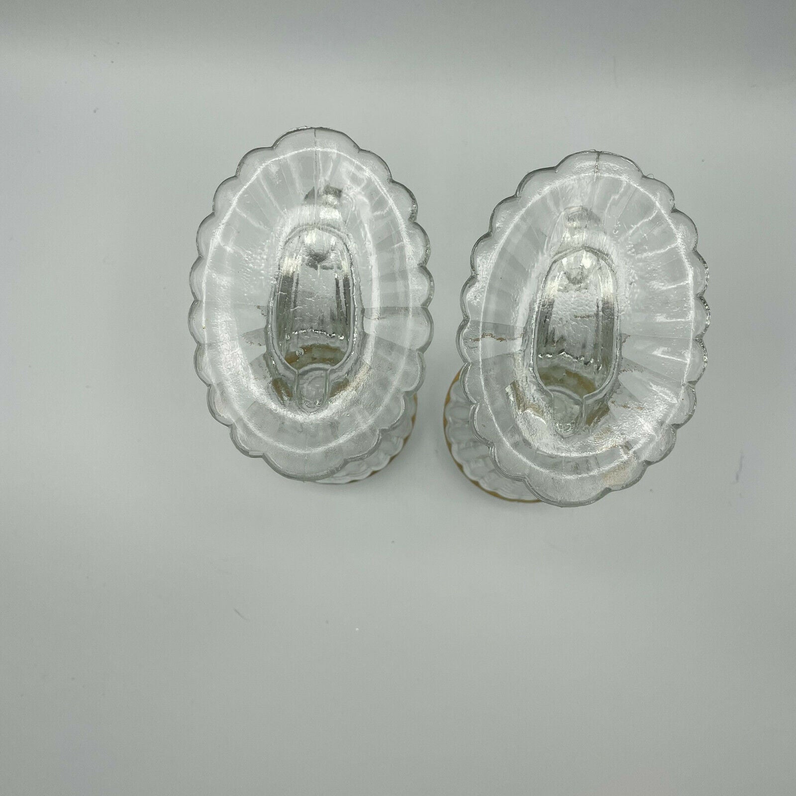 Cornucopia Clear Glass Vase With Gold Rim, Set of 2 - Nostalgia 2 Now