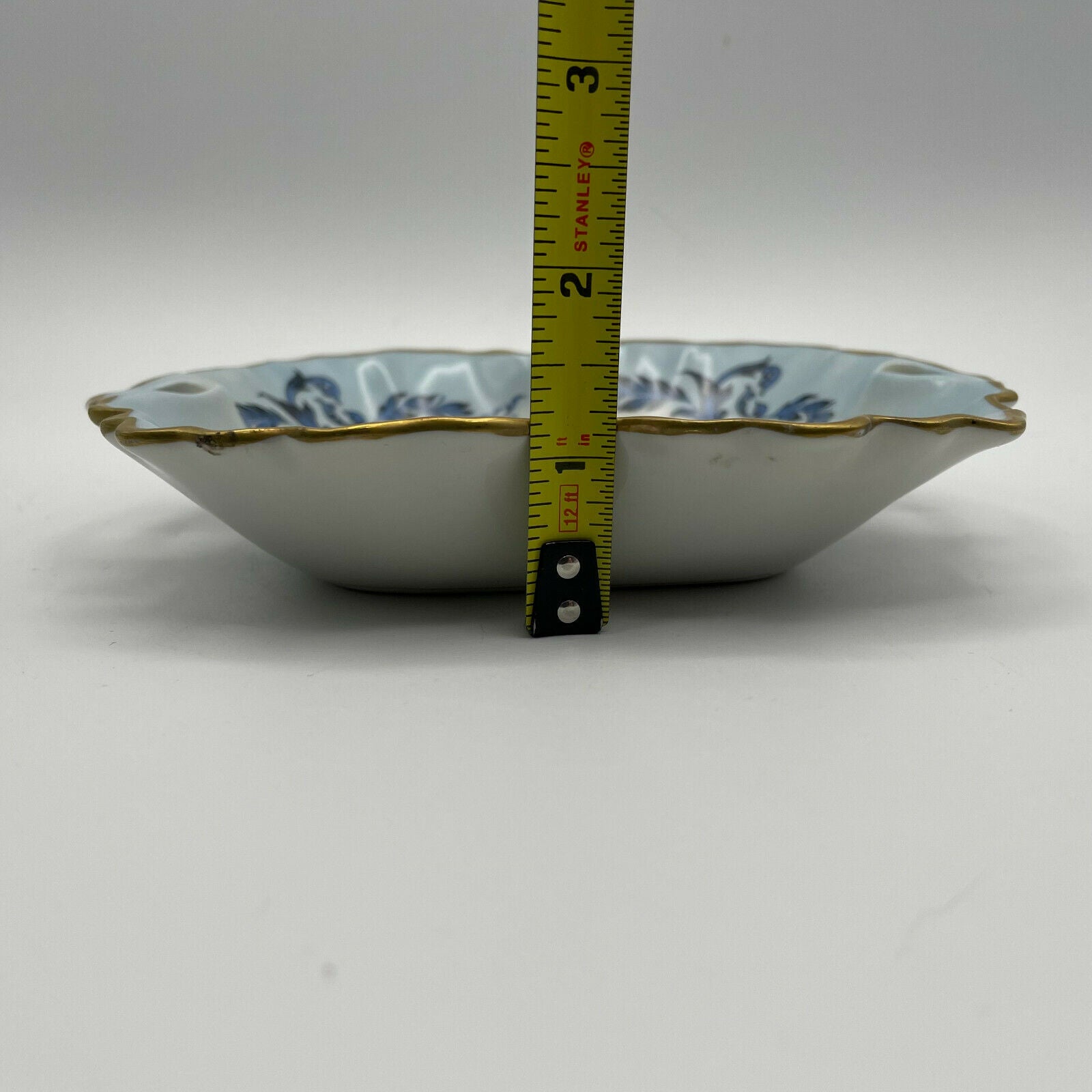 Vintage Limoges Small Trinket Dish With Gold Rim and Floral Design - Nostalgia 2 Now