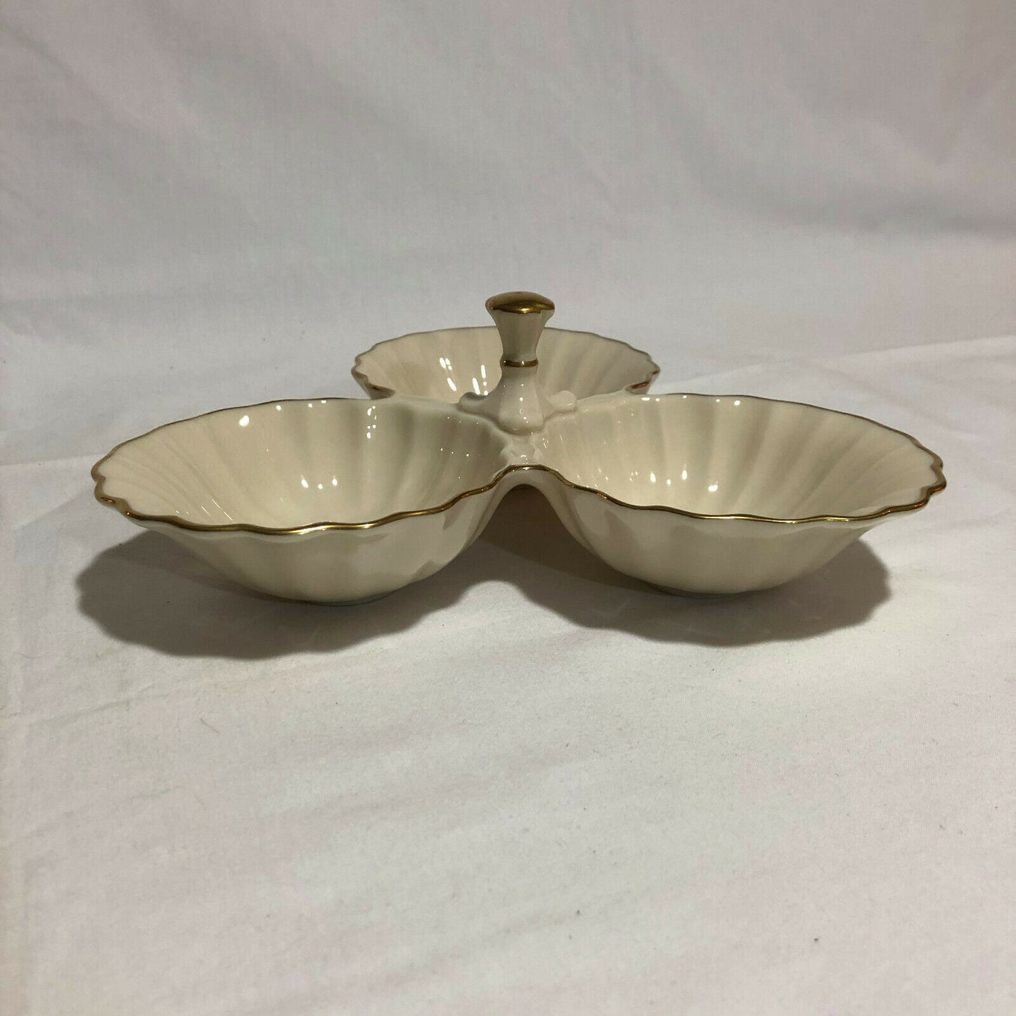 Lenox Ivory Fontaine Server Divided Dish with Gold Accents - Nostalgia 2 Now