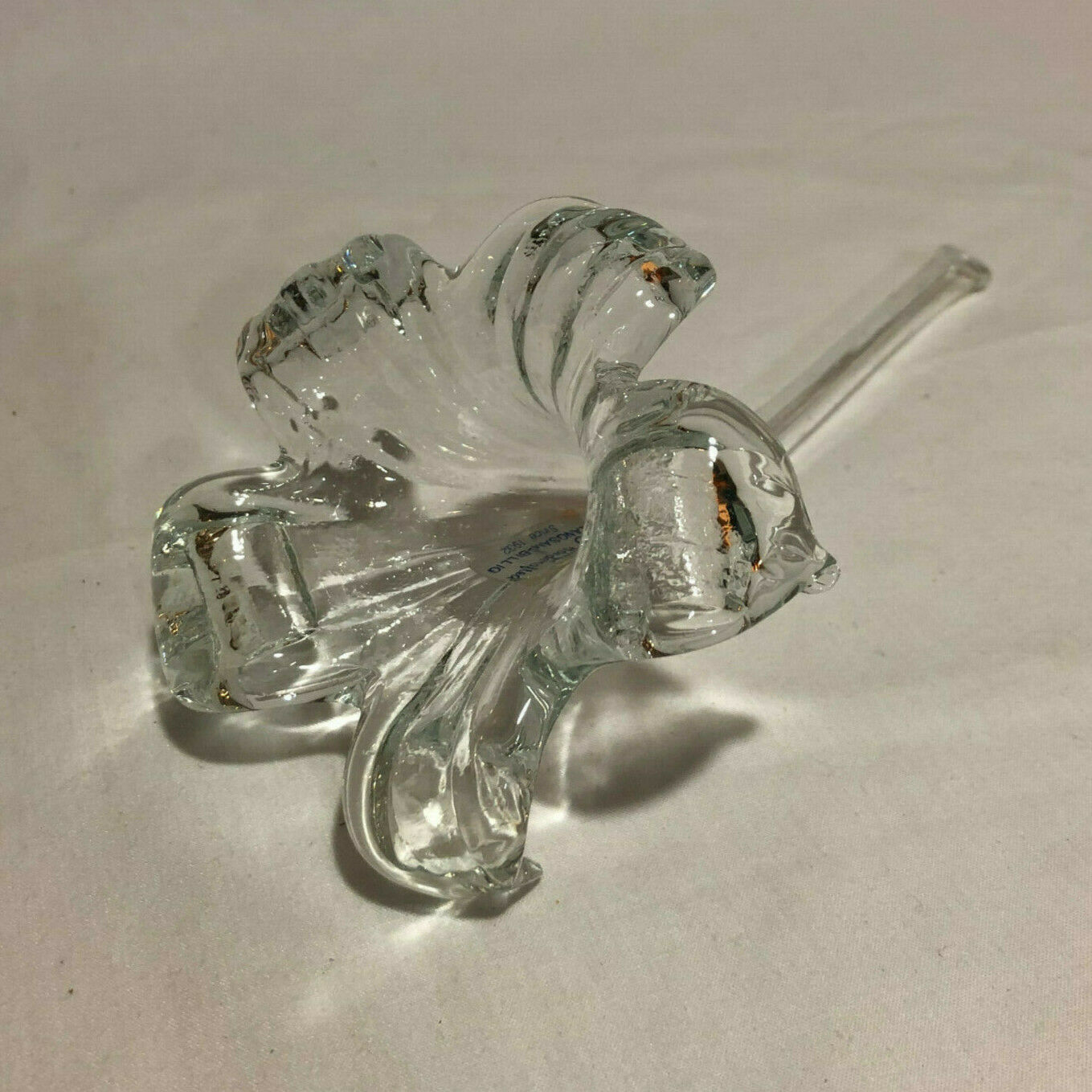 Vintage Langsam-Billig Handcrafted Blown Crystal Lily Simply Beautiful - Nostalgia 2 Now
