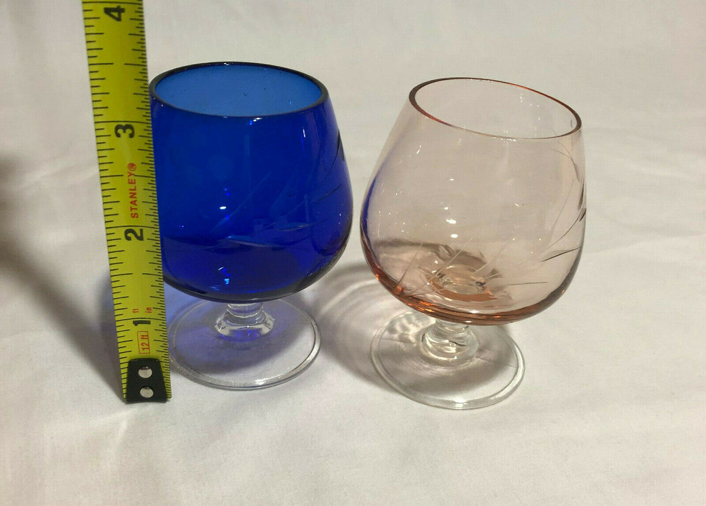 Vintage Etched Brandy Snifters National Potteries Made In Japan, Set of 2 - Nostalgia 2 Now