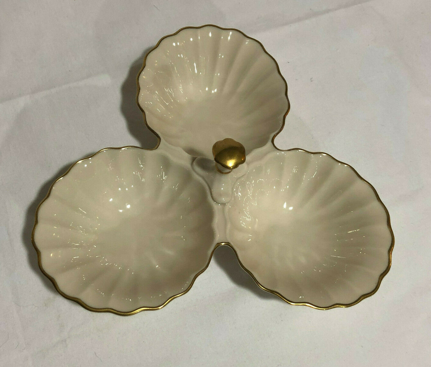 Lenox Ivory Fontaine Server Divided Dish with Gold Accents - Nostalgia 2 Now