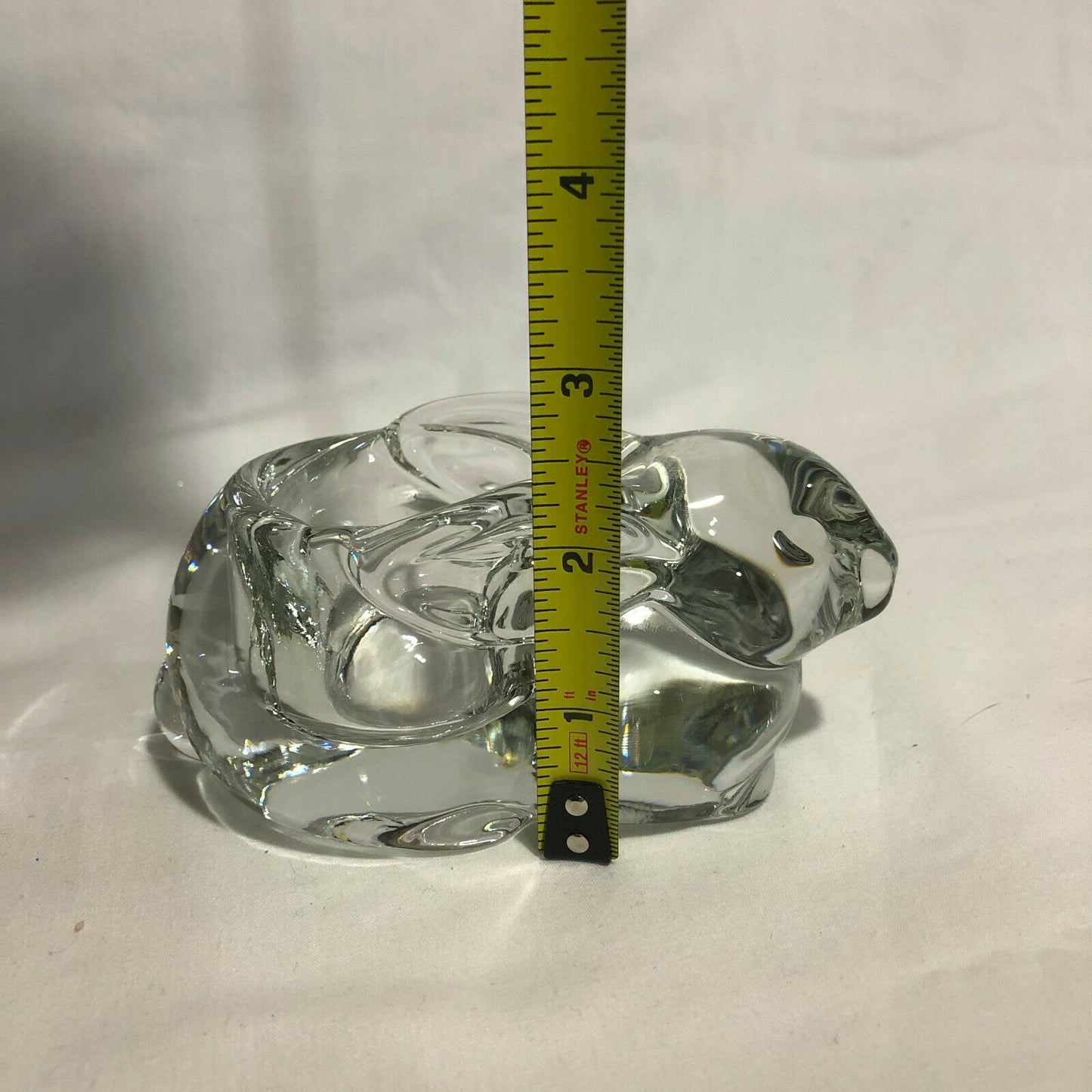 Heavy Glass Bunny Rabbit Votive Tealight Candle Holder- Pretty! - Nostalgia 2 Now