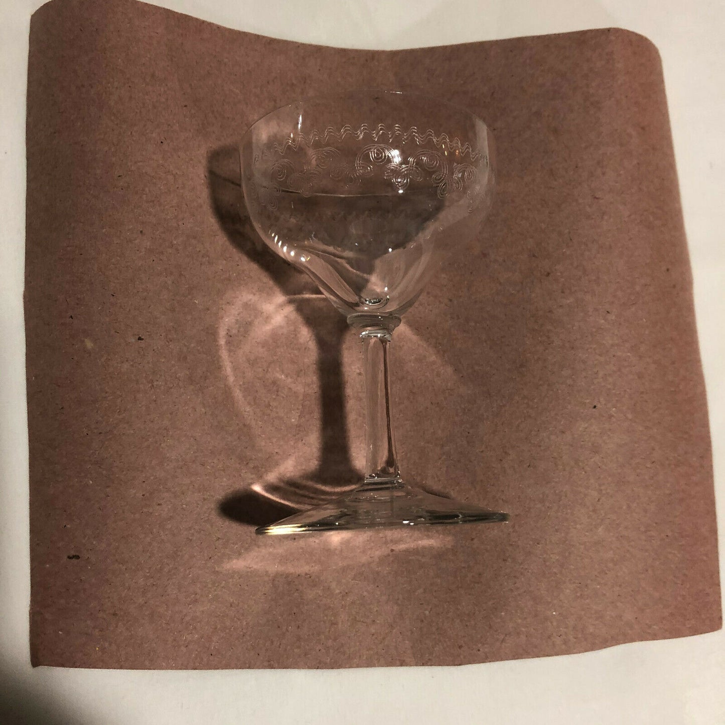 2 Pall Mall Design Vintage Acid Etched Design Wine Glasses-Simply Beautiful! - Nostalgia 2 Now