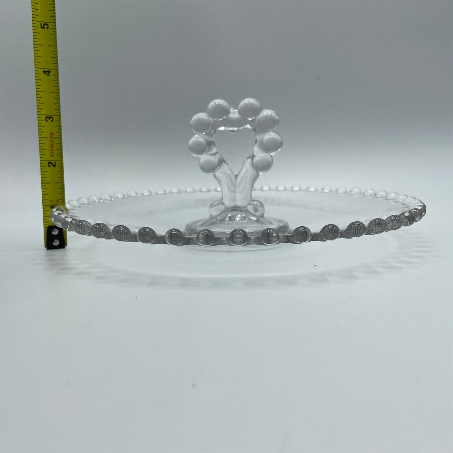 Vintage Imperial Candlewick Tidbit Tray Heart Shaped Handle 8" - Nostalgia 2 Now