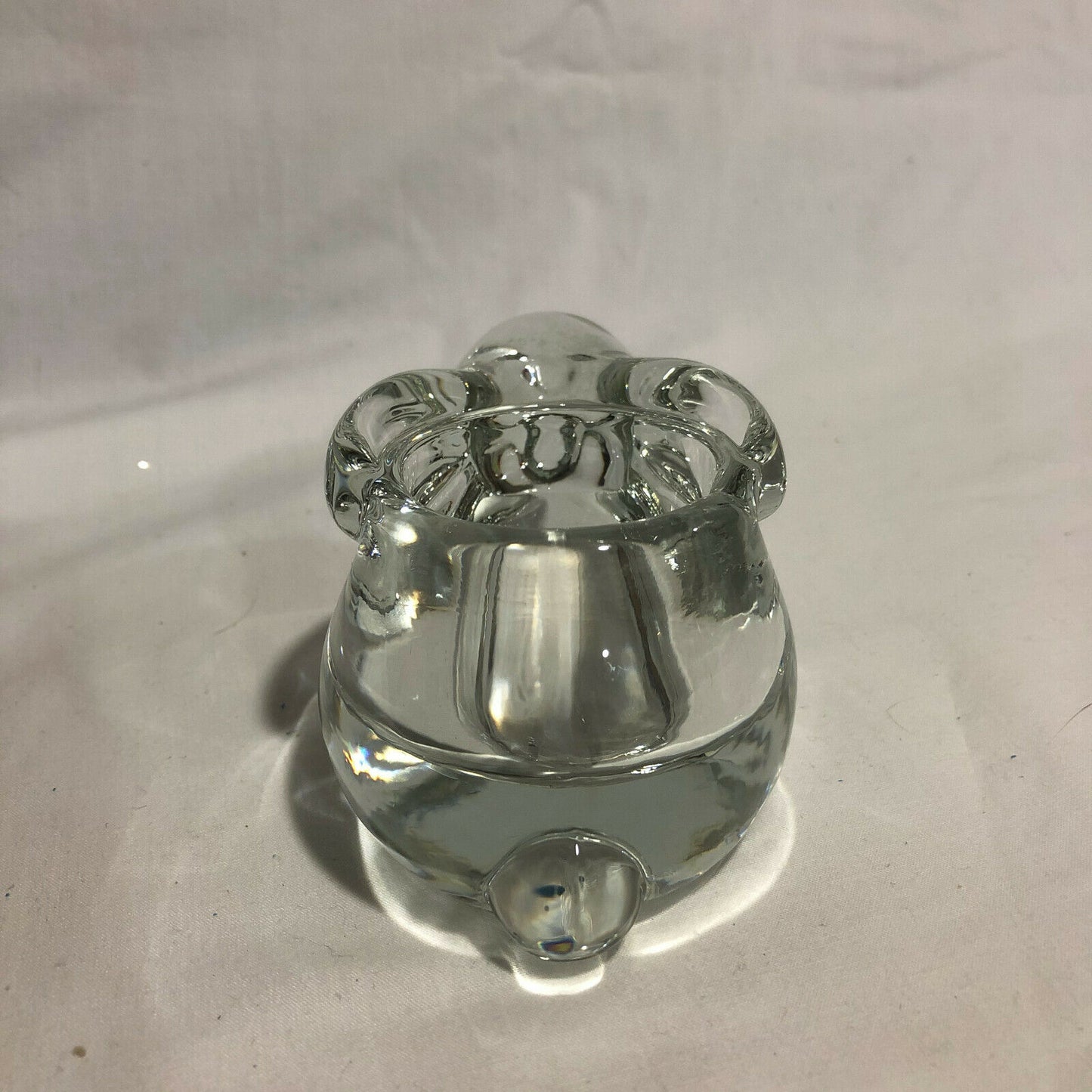 Heavy Glass Bunny Rabbit Votive Tealight Candle Holder- Pretty! - Nostalgia 2 Now