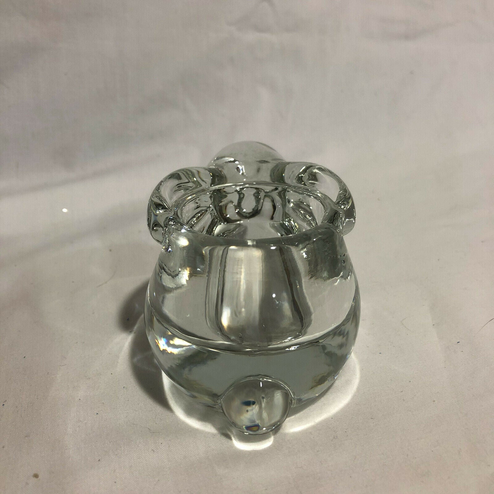 Heavy Glass Bunny Rabbit Votive Tealight Candle Holder- Pretty! - Nostalgia 2 Now