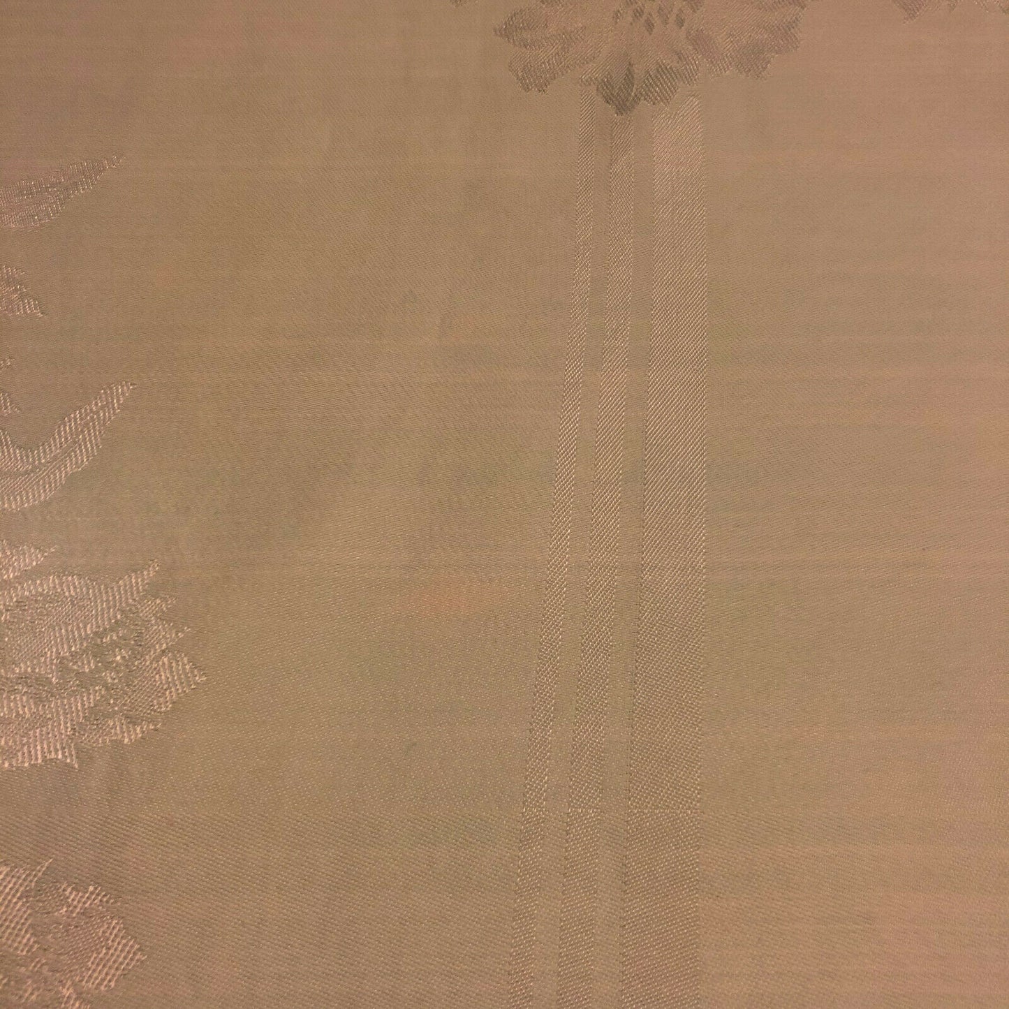 Vintage Rectangle Light Green Damask Tablecloth - Beautiful! - Nostalgia 2 Now