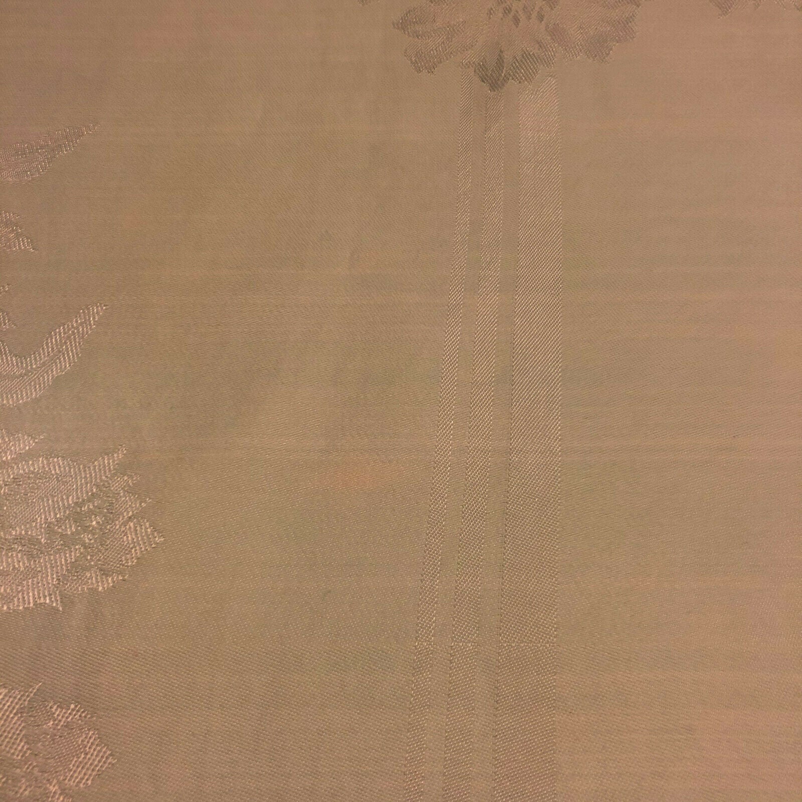 Vintage Rectangle Light Green Damask Tablecloth - Beautiful! - Nostalgia 2 Now