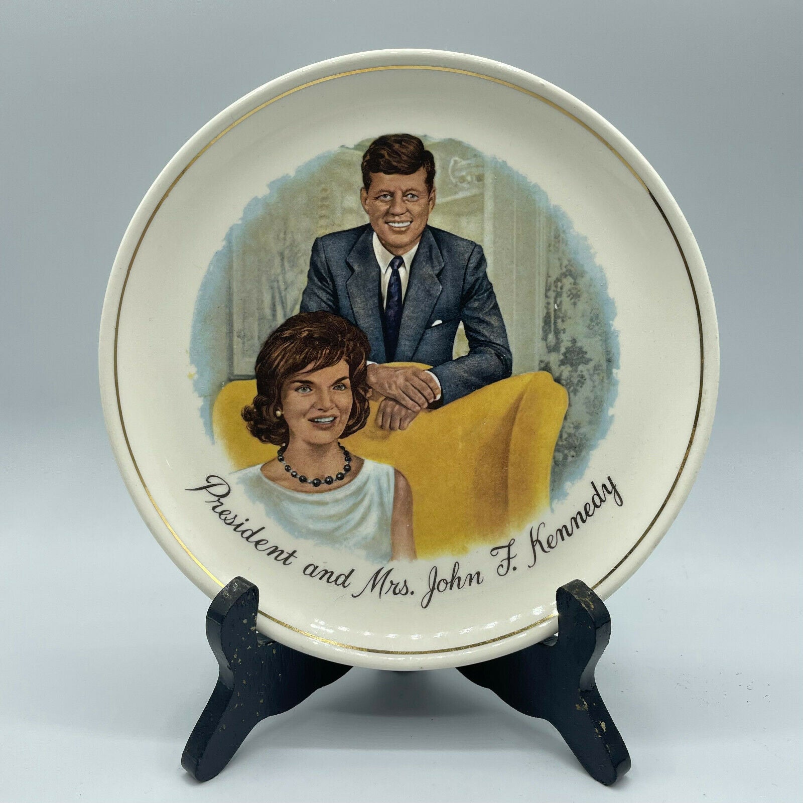 Vintage President and Mrs. John F. Kennedy Ashtray and Plate - Nostalgia 2 Now