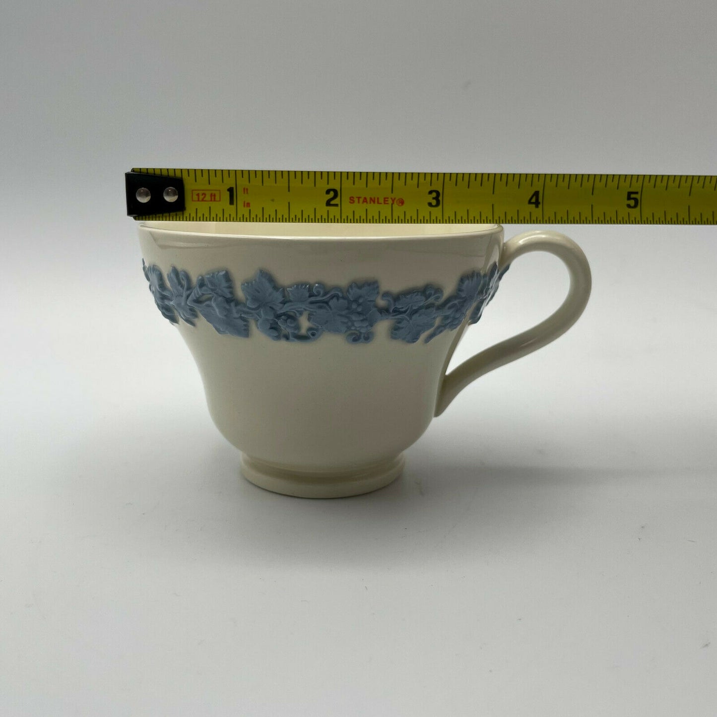 Wedgwood Baralston Etruria Queensware Blue on Cream Cup & Saucer Blue on Cream - Nostalgia 2 Now