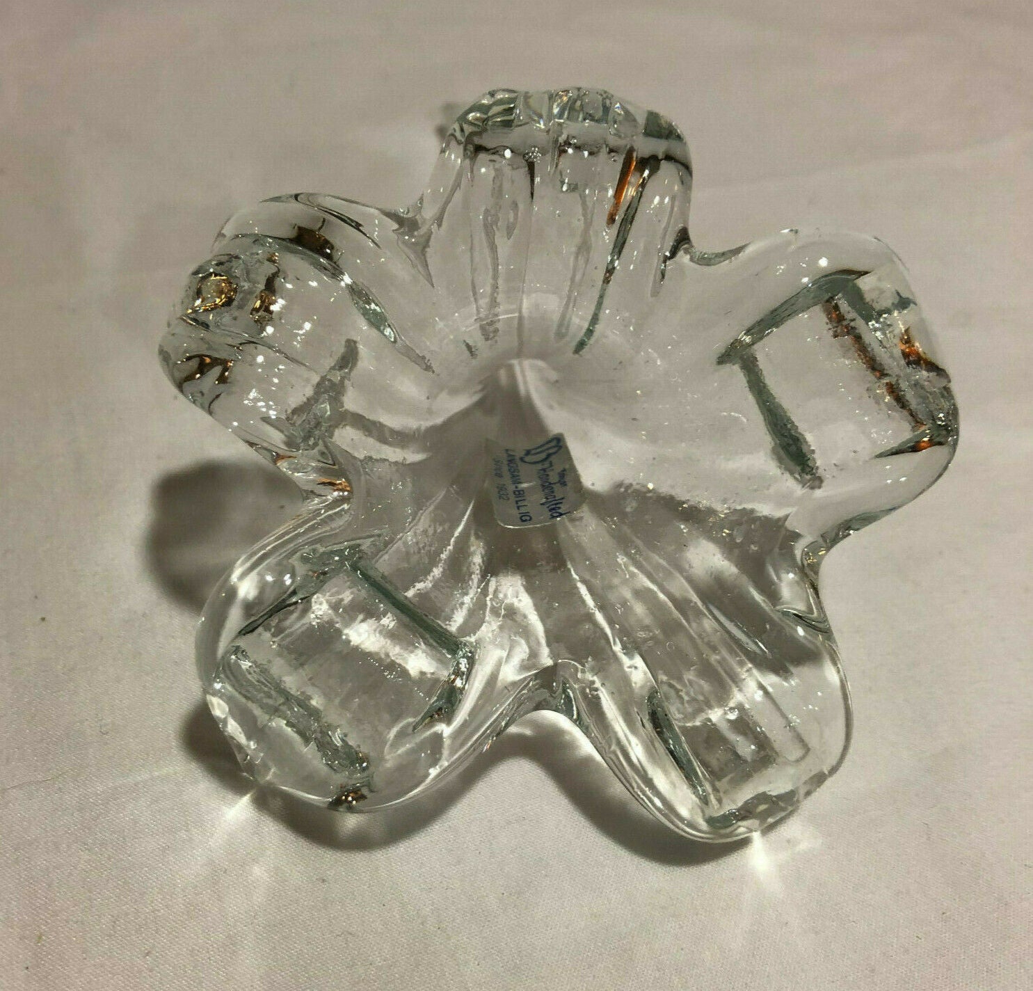 Vintage Langsam-Billig Handcrafted Blown Crystal Lily Simply Beautiful - Nostalgia 2 Now