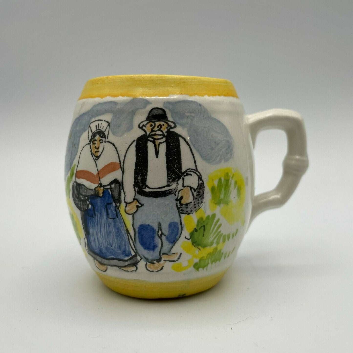Hand Painted Small Mug Farmer and Wife - Nostalgia 2 Now
