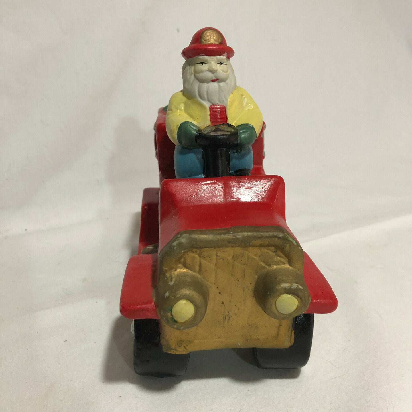 Ceramic Santa on Fire Truck Bank - Very Unique - Nostalgia 2 Now