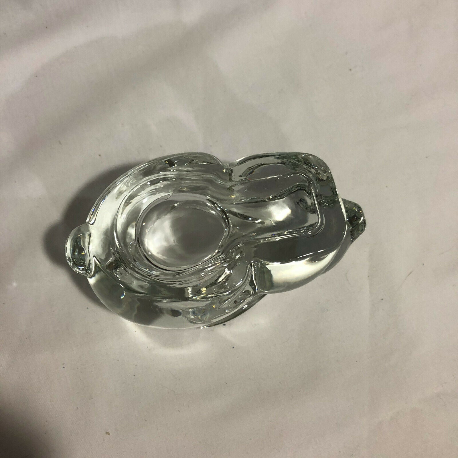 Heavy Glass Bunny Rabbit Votive Tealight Candle Holder- Pretty! - Nostalgia 2 Now