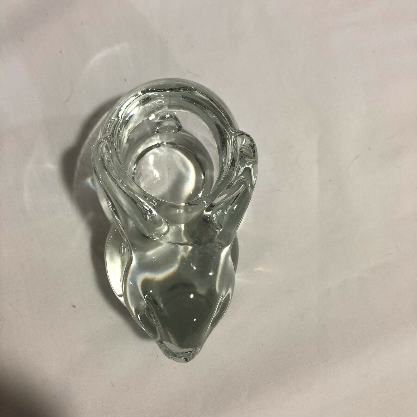 Heavy Glass Bunny Rabbit Votive Tealight Candle Holder- Pretty! - Nostalgia 2 Now