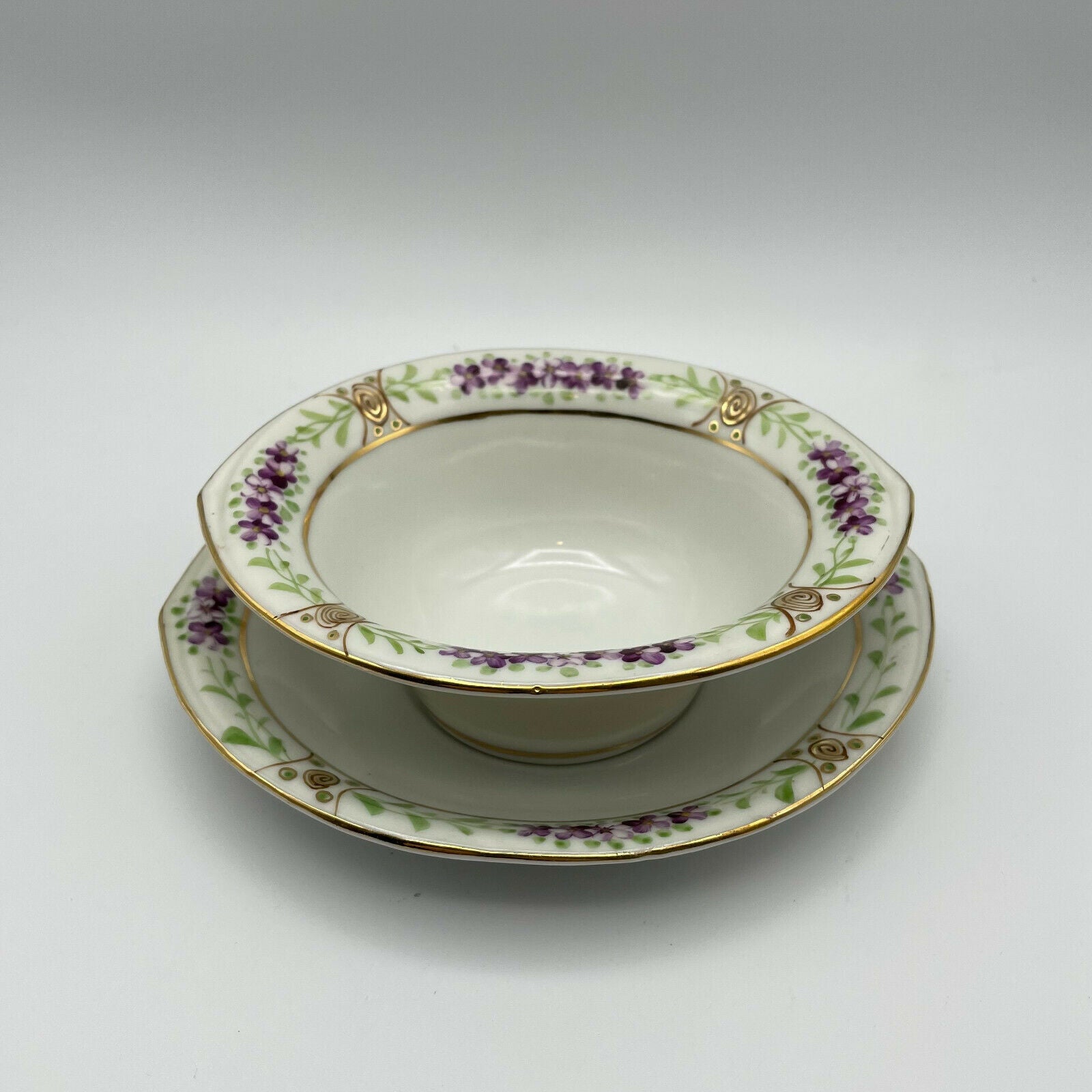 Vintage Hand Painted Nippon Bowl with Matching Plate - Nostalgia 2 Now