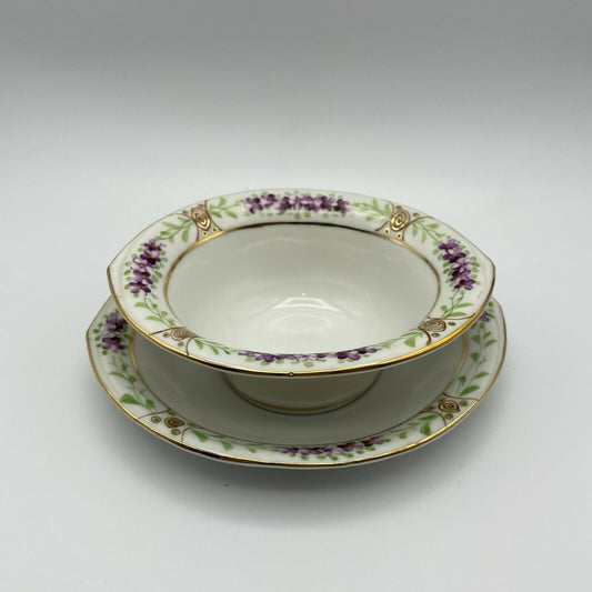 Vintage Hand Painted Nippon Bowl with Matching Plate - Nostalgia 2 Now