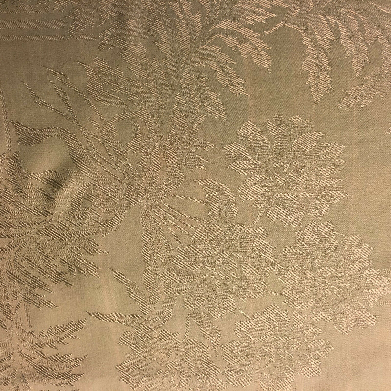 Vintage Rectangle Light Green Damask Tablecloth - Beautiful! - Nostalgia 2 Now