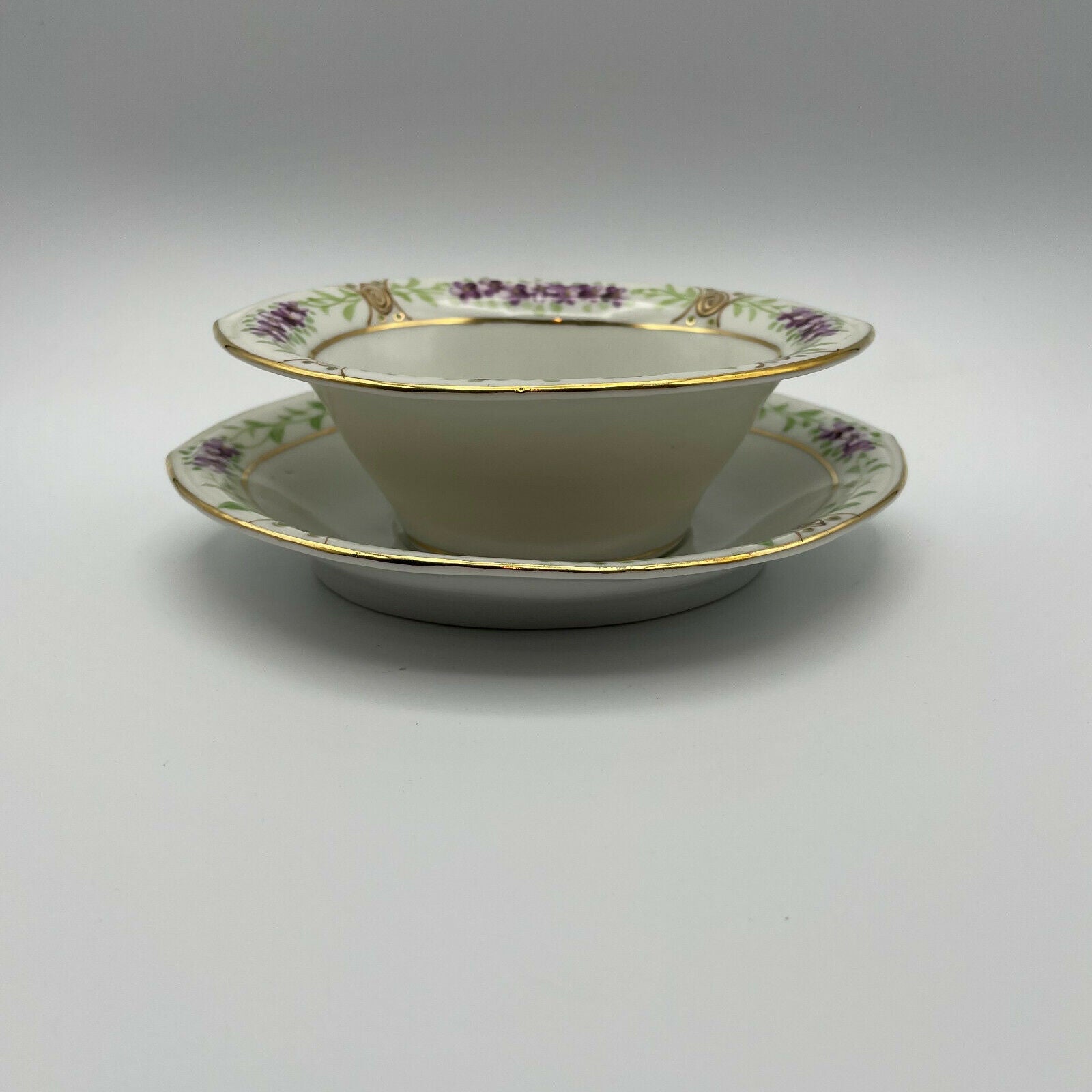 Vintage Hand Painted Nippon Bowl with Matching Plate - Nostalgia 2 Now