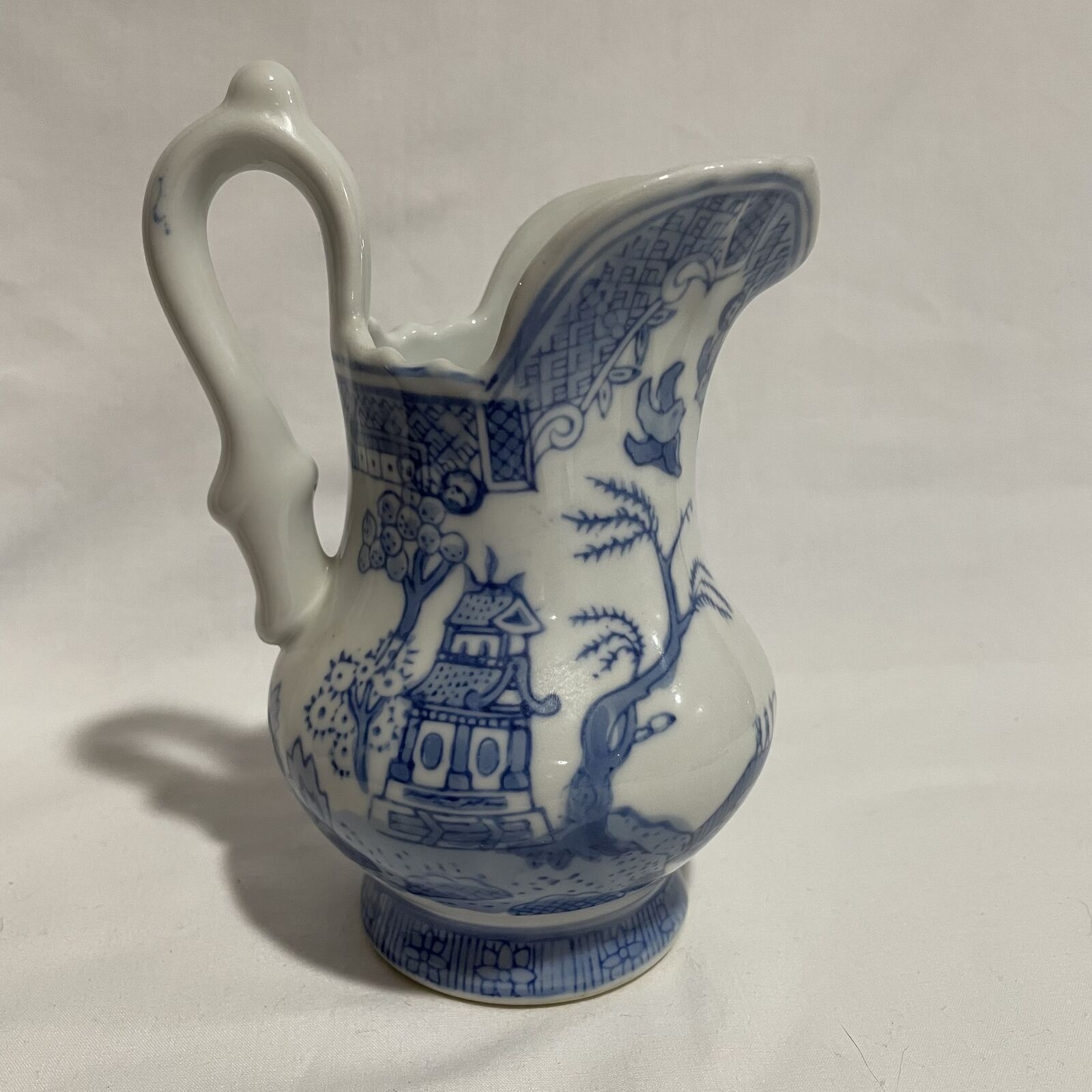 Vintage Chinese Blue & White Porcelain Pitcher - Nostalgia 2 Now