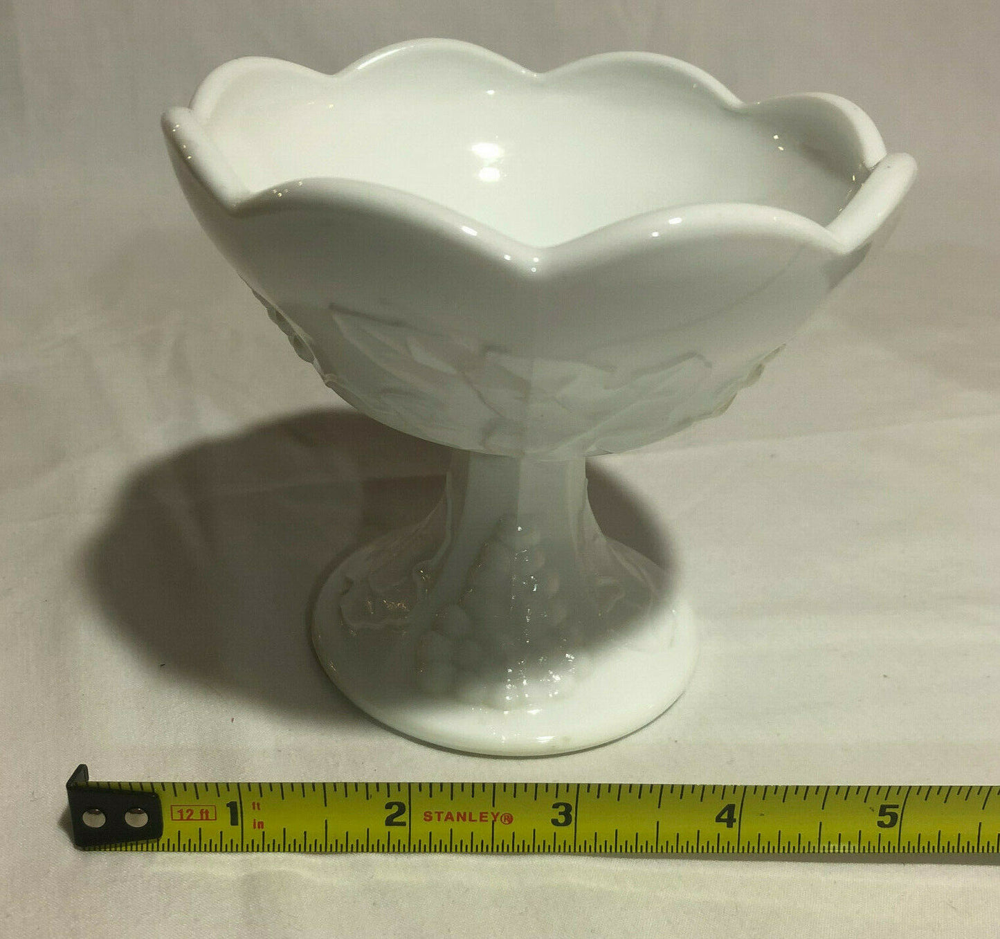 Set of 2 Vintage Indiana Colony Milk Glass Harvest Grape Candle Holders - Nostalgia 2 Now