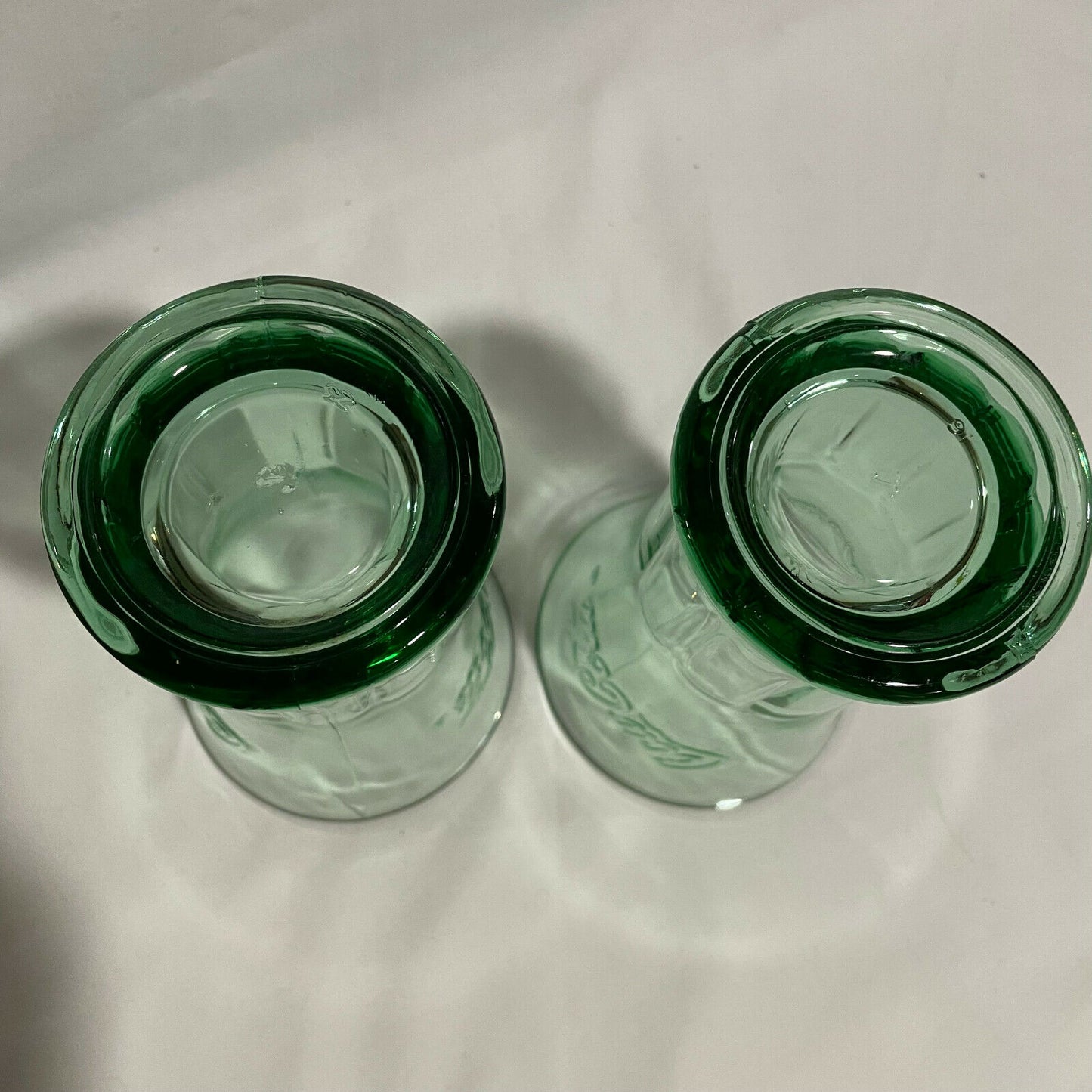 2 Vintage Flared 16 oz Coca Cola Coke Green Libbey Glass Tumblers - Nostalgia 2 Now