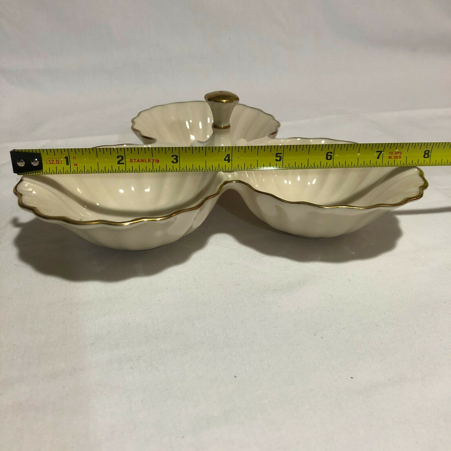 Lenox Ivory Fontaine Server Divided Dish with Gold Accents - Nostalgia 2 Now