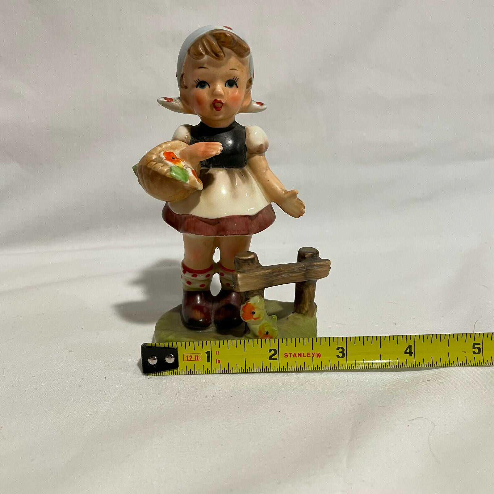 Vintage Norleans Figurine Girl with Basket of Flowers - Nostalgia 2 Now