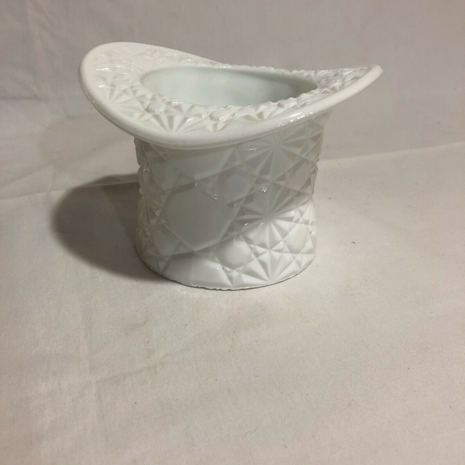 Vintage EMPIRE TOP HAT White Milk Glass - Hat of all Trades - Nostalgia 2 Now