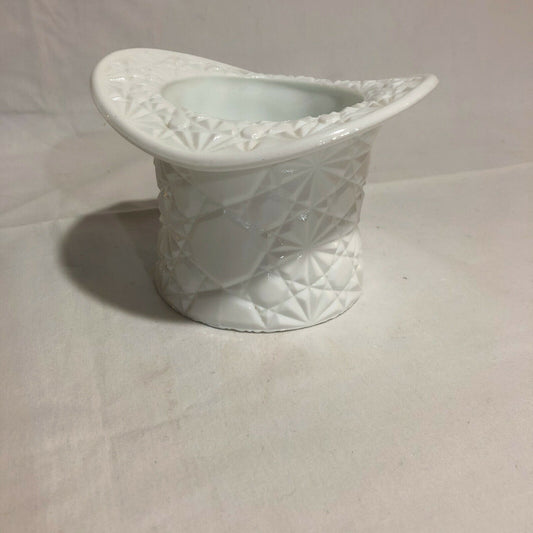Vintage EMPIRE TOP HAT White Milk Glass - Hat of all Trades - Nostalgia 2 Now