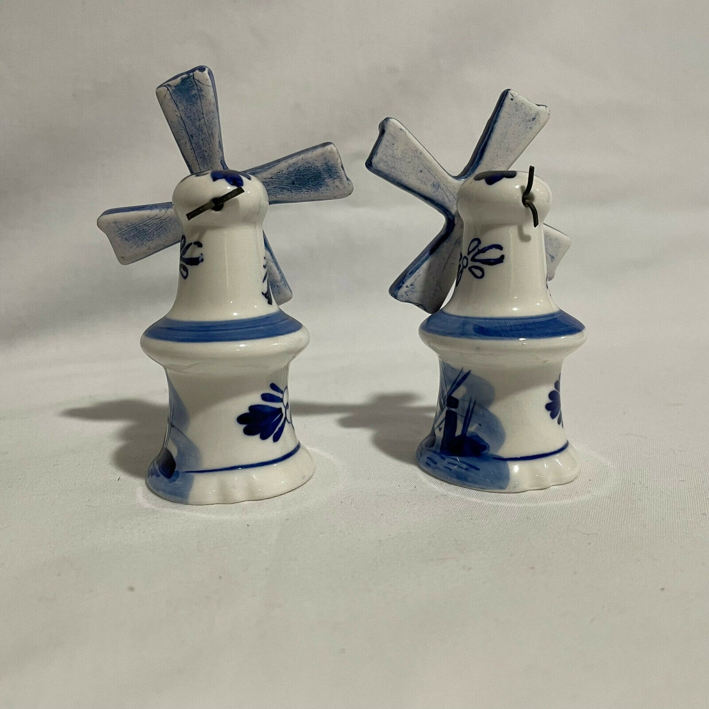 Vintage Blue & White Windmill Salt Pepper Shakers - Nostalgia 2 Now