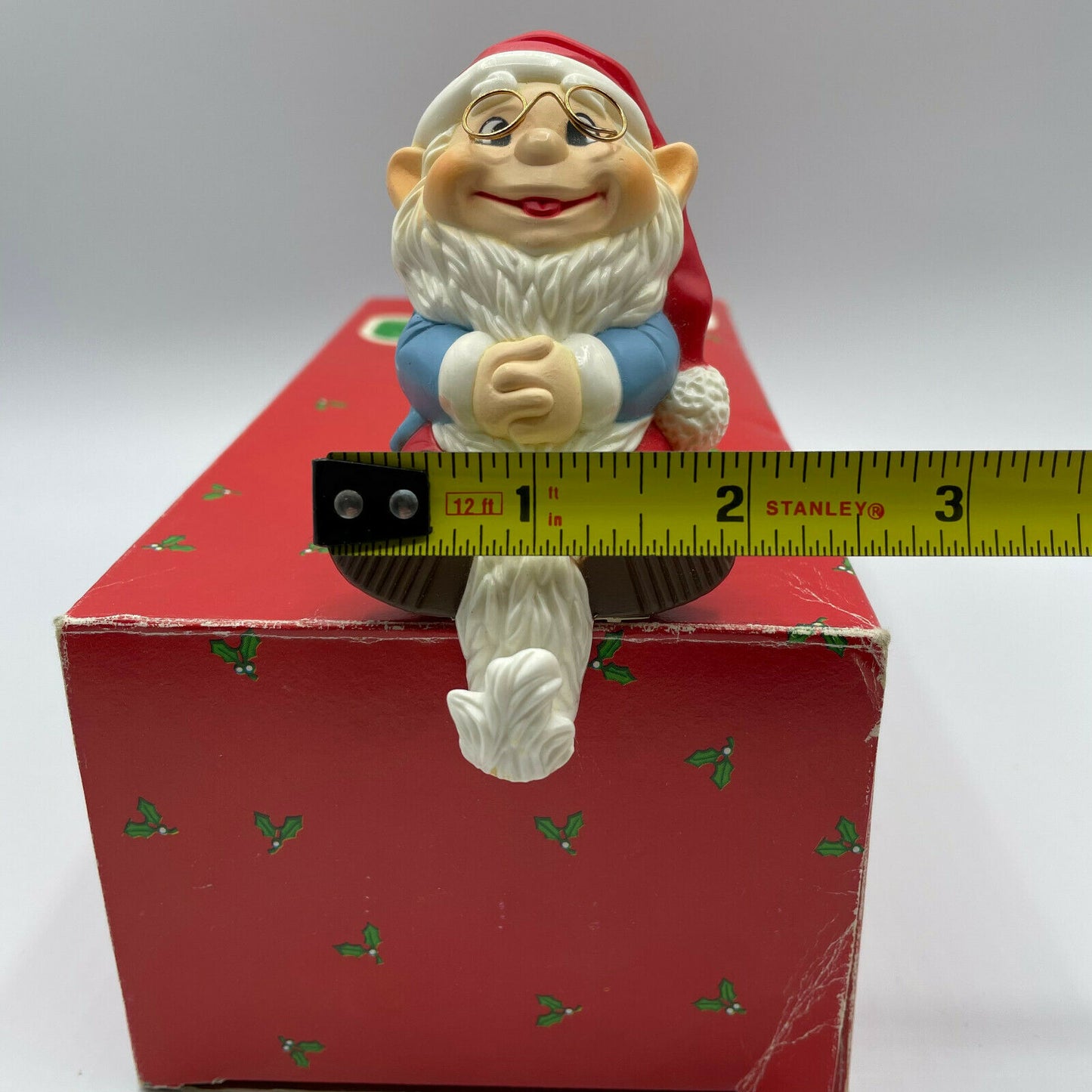 Vintage Elf Christmas Stocking Hanger Hook Hard Plastic - Nostalgia 2 Now