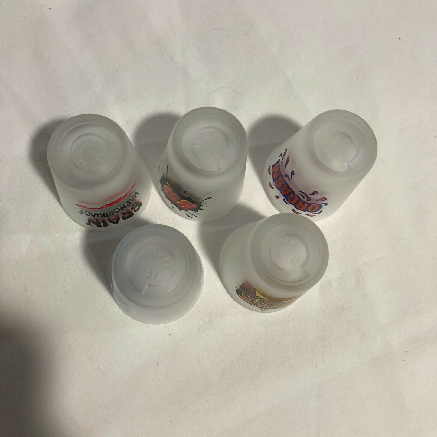 5 Frosted Shot Glasses With the Recipes On The Glass - Nostalgia 2 Now