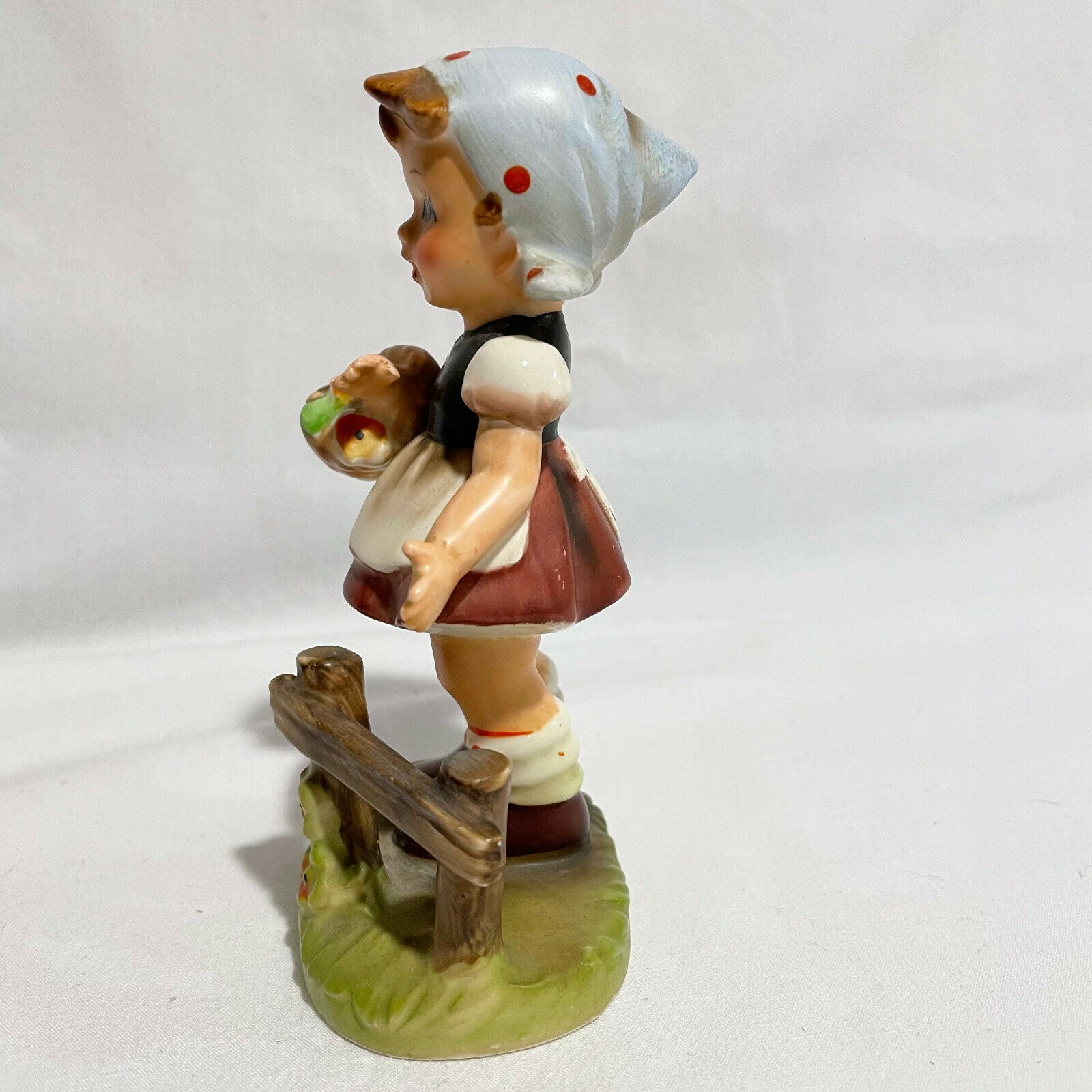 Vintage Norleans Figurine Girl with Basket of Flowers - Nostalgia 2 Now