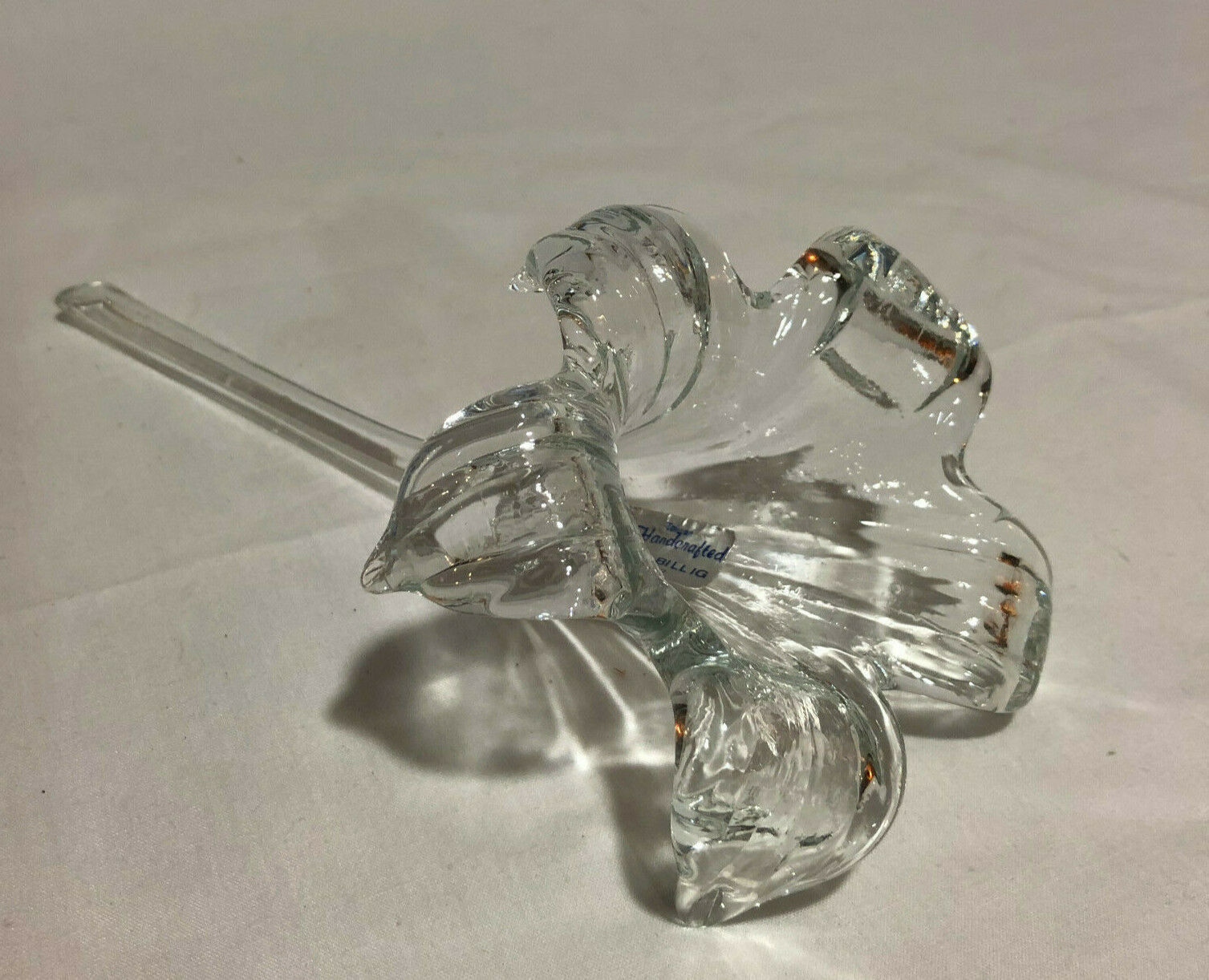 Vintage Langsam-Billig Handcrafted Blown Crystal Lily Simply Beautiful - Nostalgia 2 Now